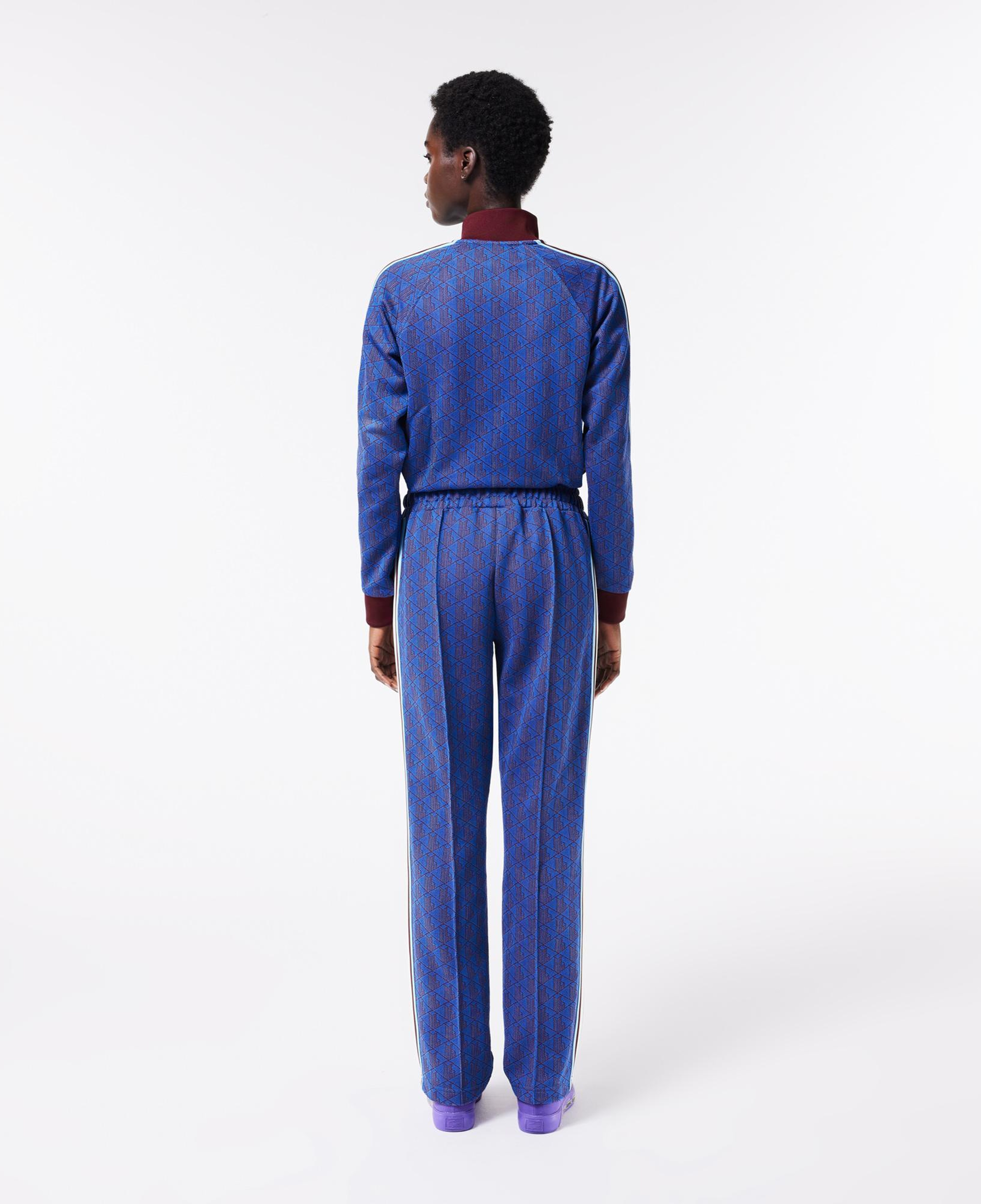 Kadın Straight Fit Monogram Mavi Eşofman Altı