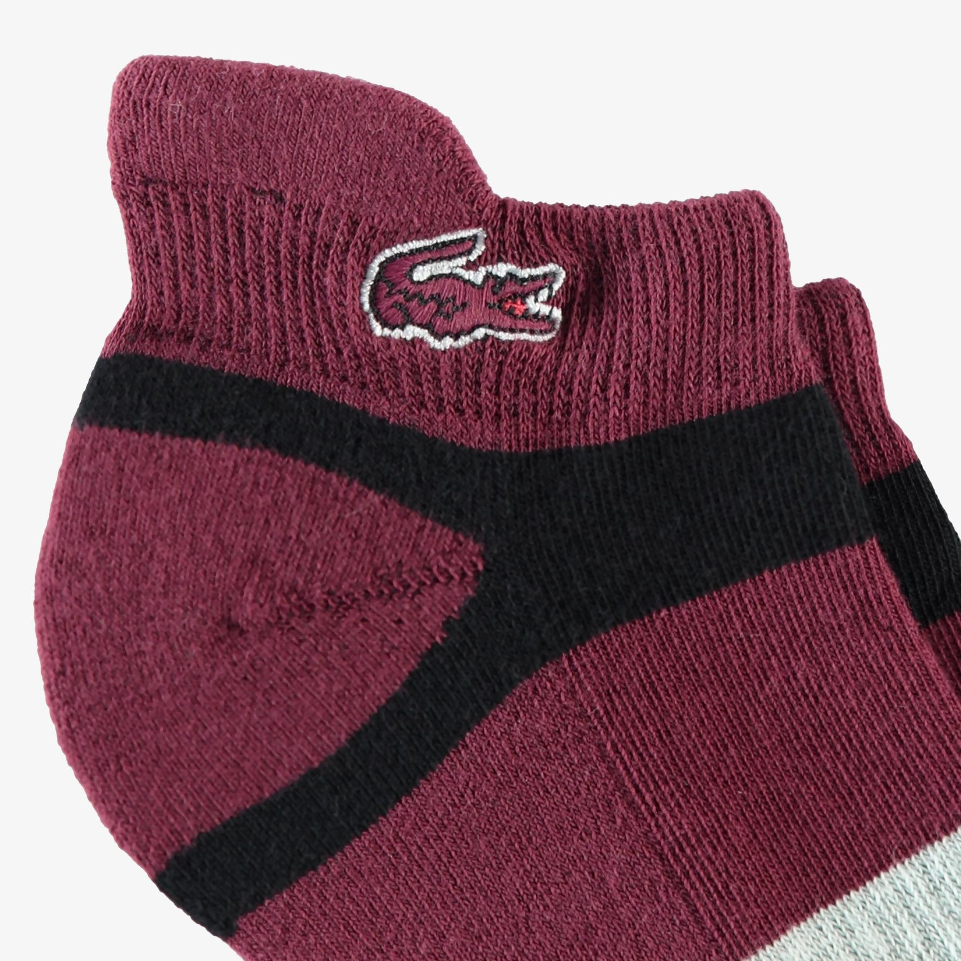 Kadın Çizgili Bordo Çorap