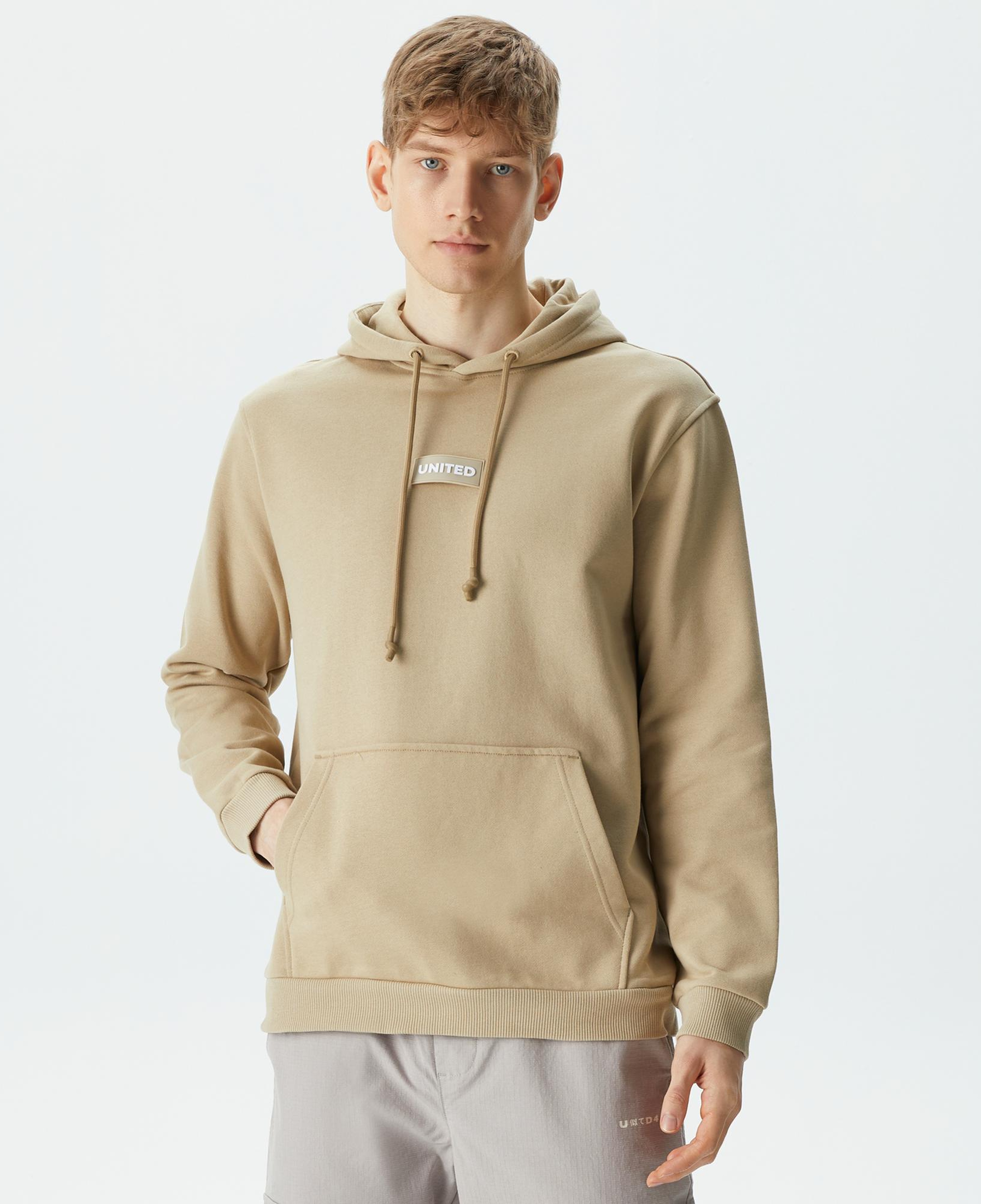 UNITED4 Erkek Krem Sweatshirt