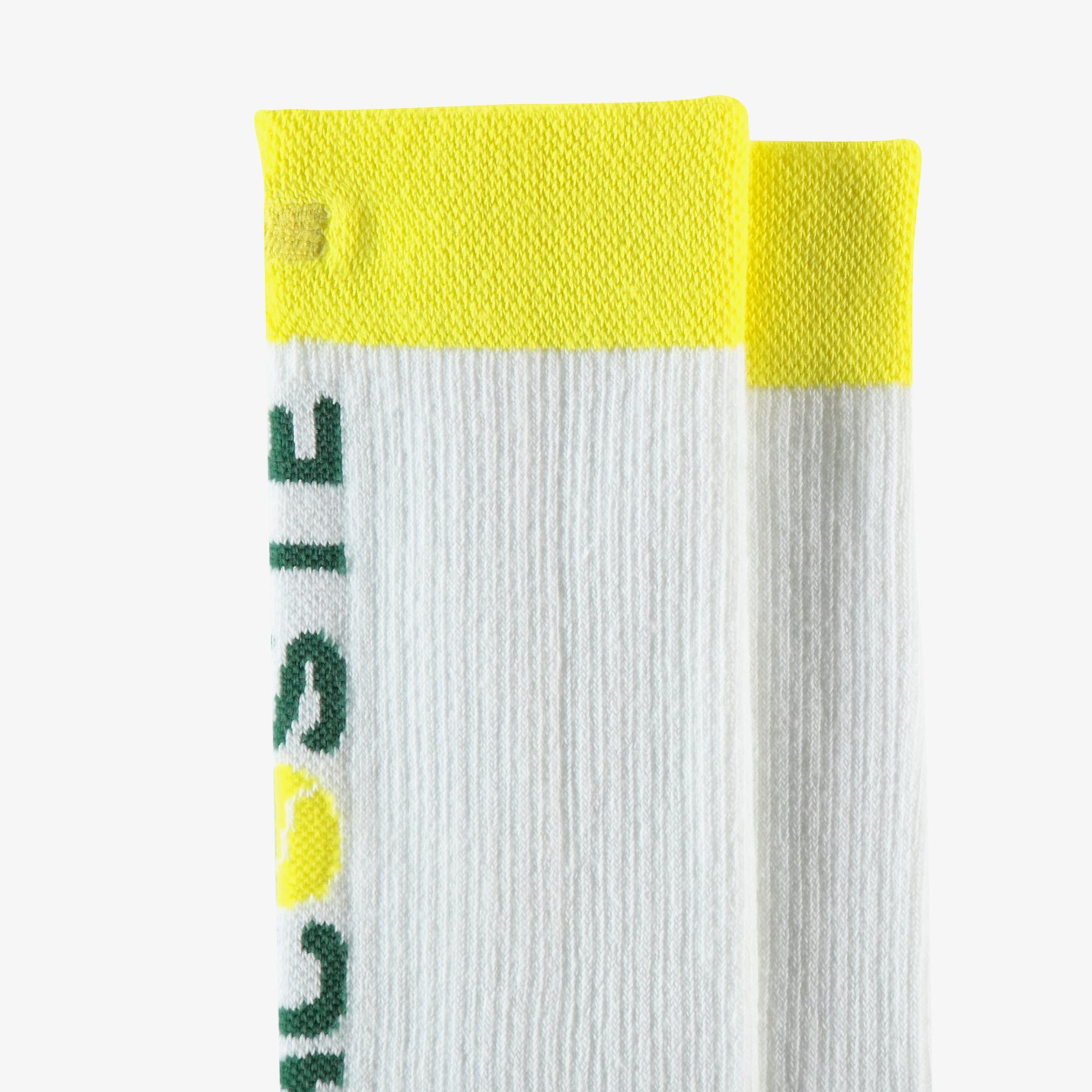 Erkek Baskılı Beyaz Çorap