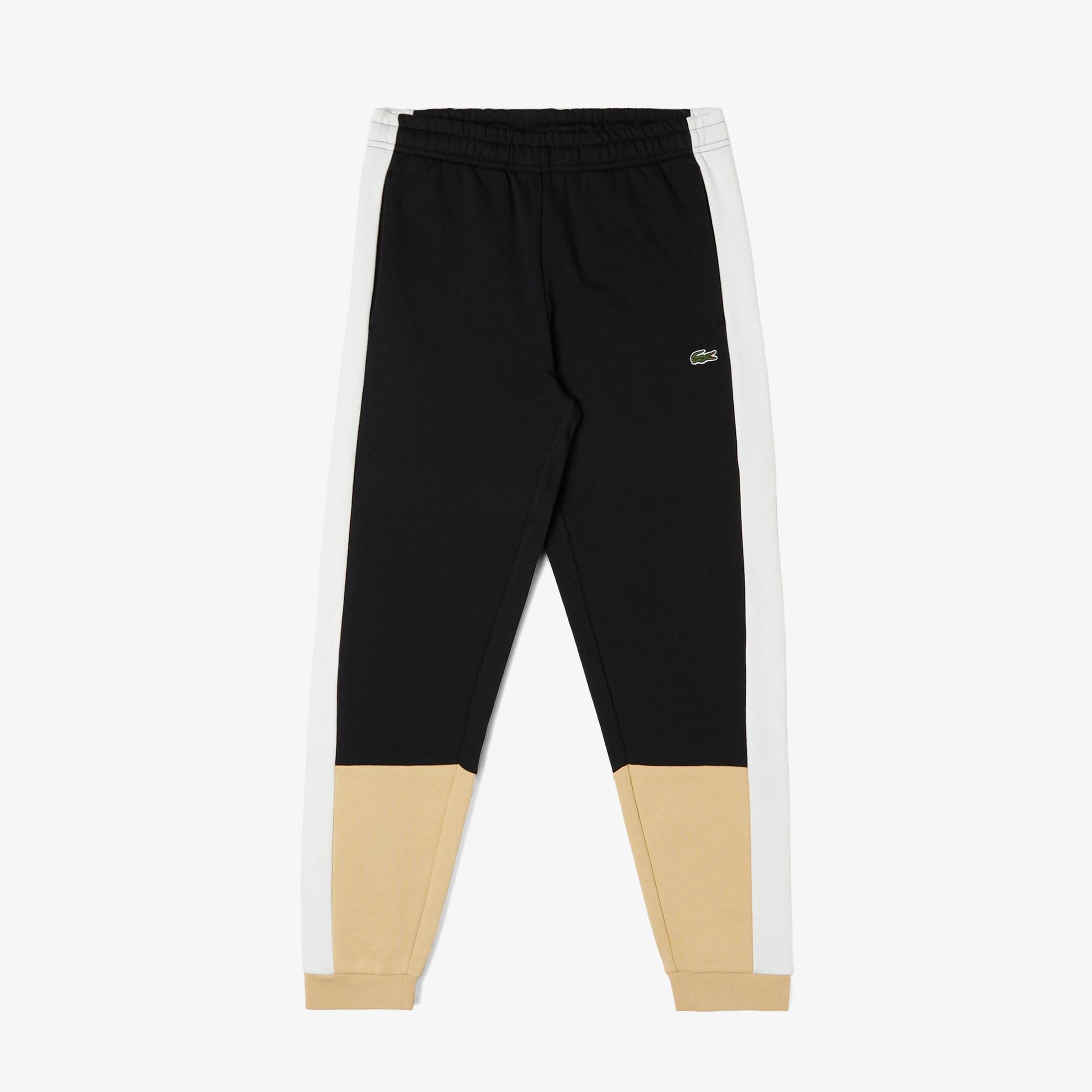 Erkek Regular Fit Renk Bloklu Siyah Eşofman Altı