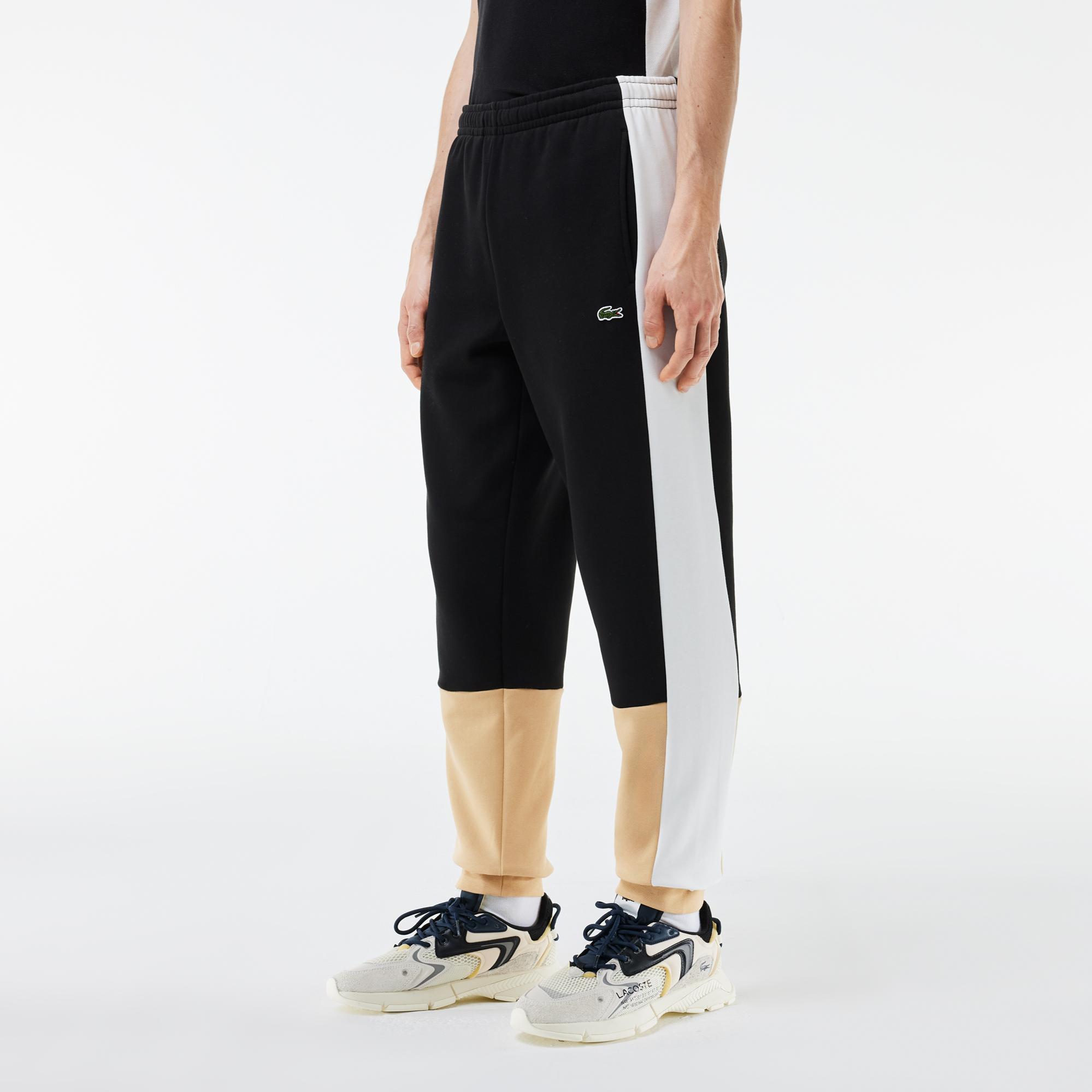 Erkek Regular Fit Renk Bloklu Siyah Eşofman Altı