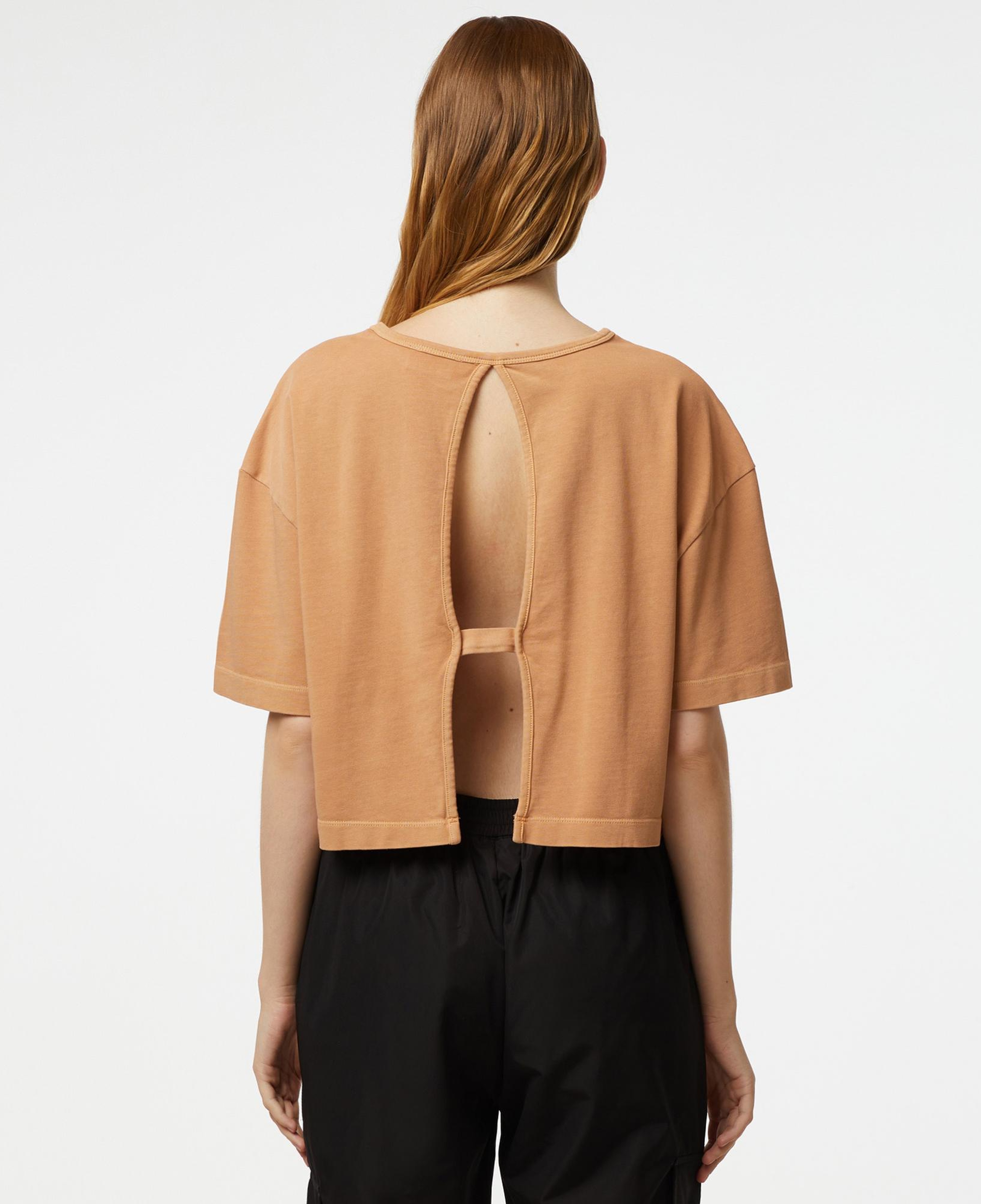 UNITED4 Kadın Kahverengi Crop T-Shirt