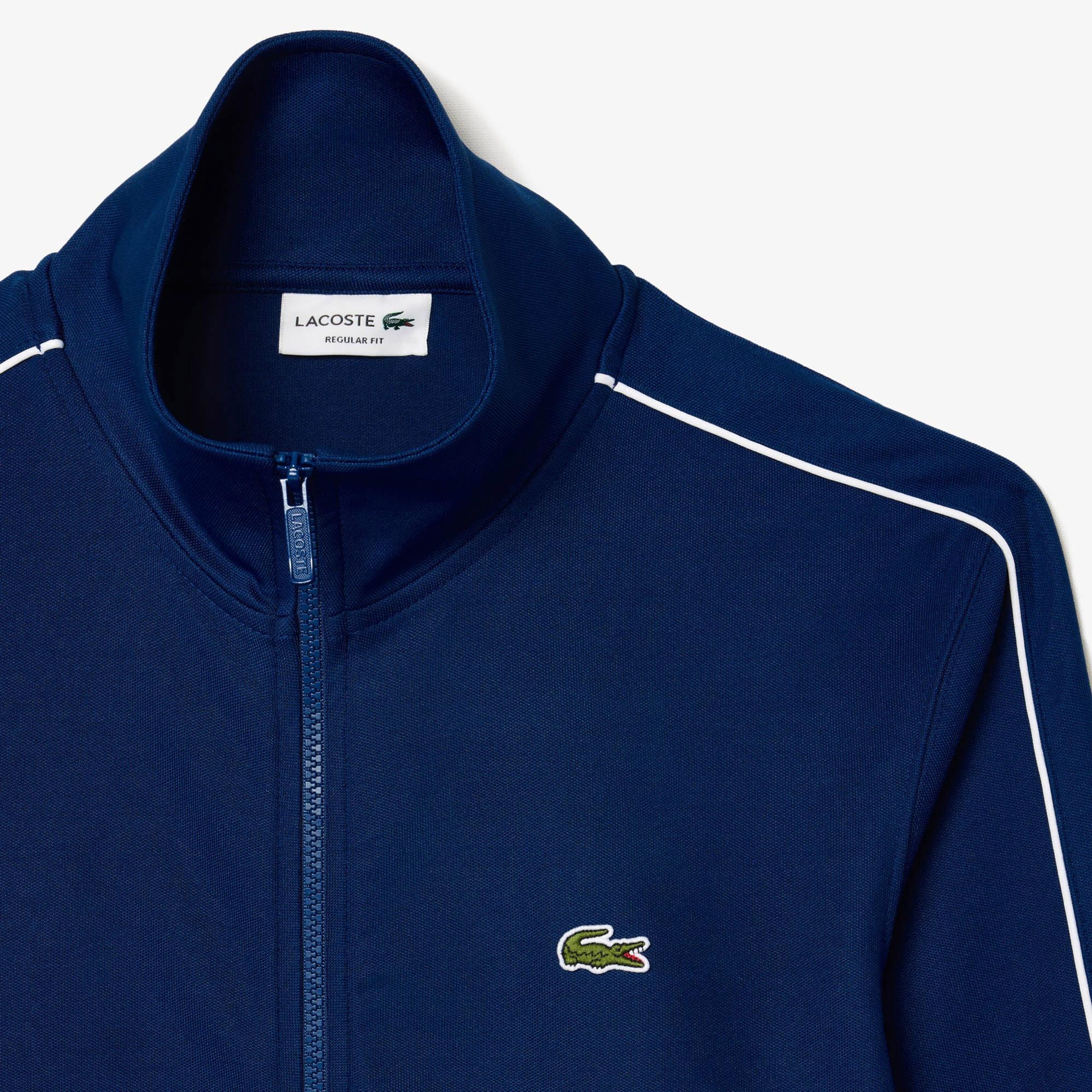 Erkek Regular Fit Fermuarlı Mavi Sweatshirt