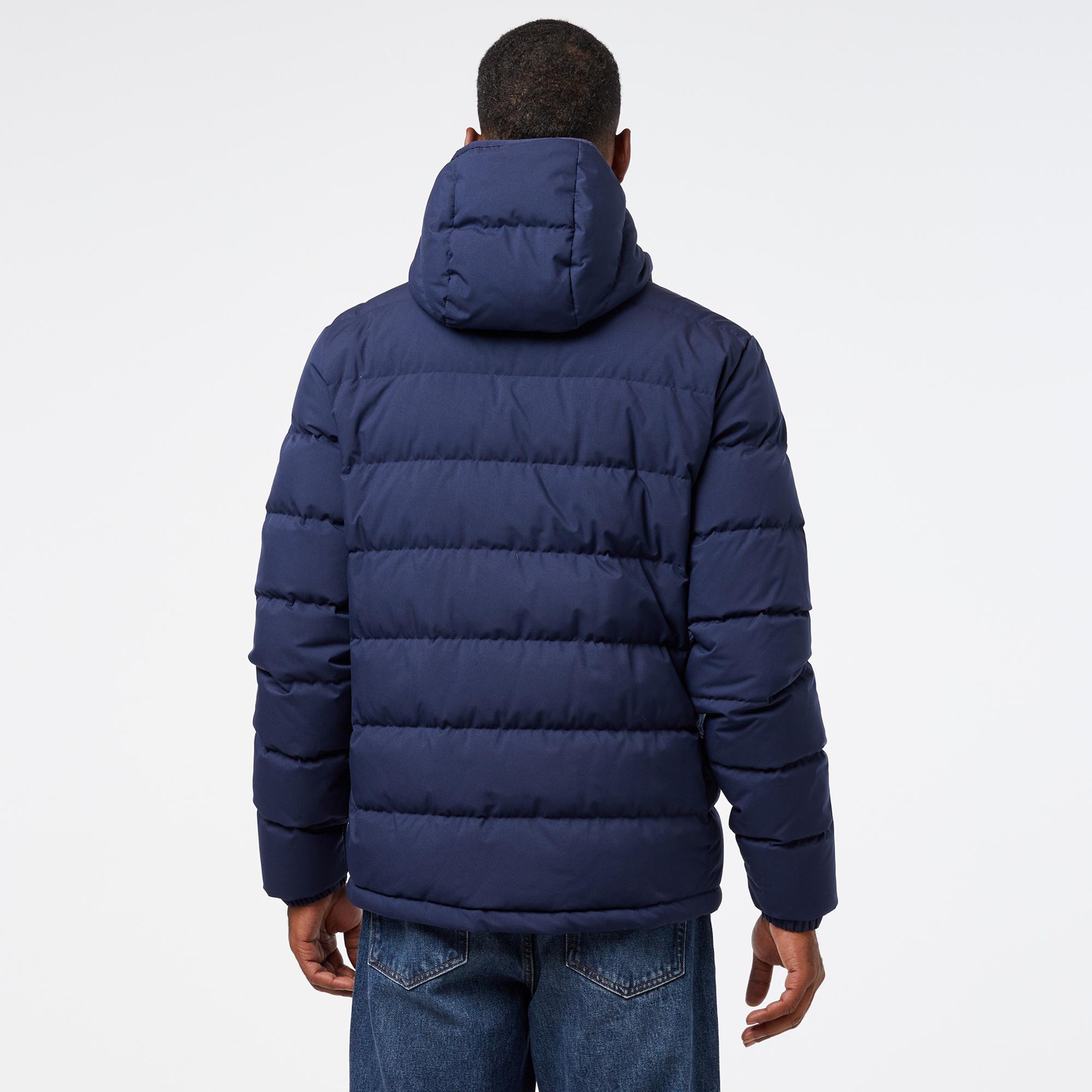 Erkek Regular Fit Kapüşonlu Lacivert Şişme Mont