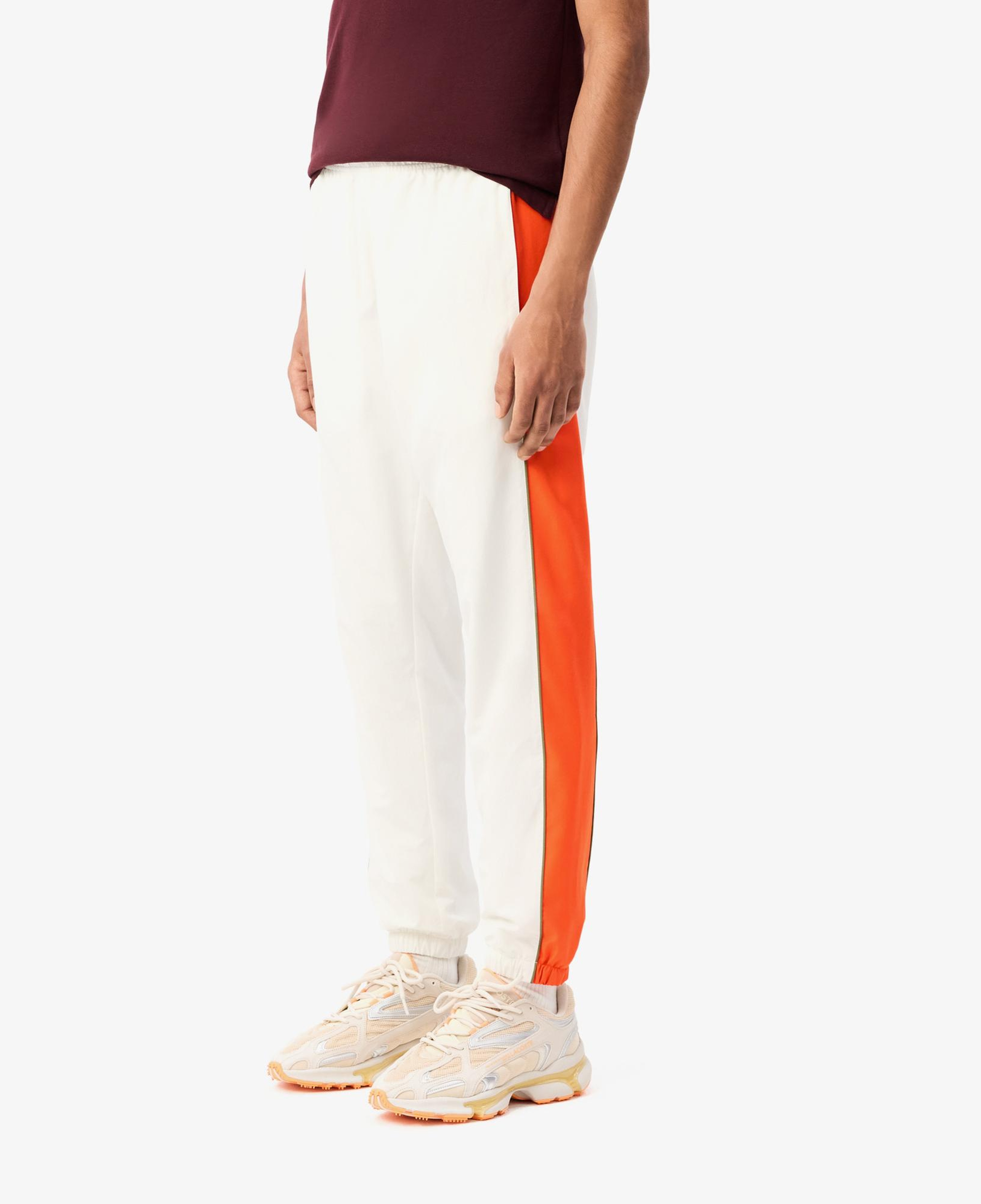 Erkek Regular Fit Renk Bloklu Beyaz Eşofman Altı