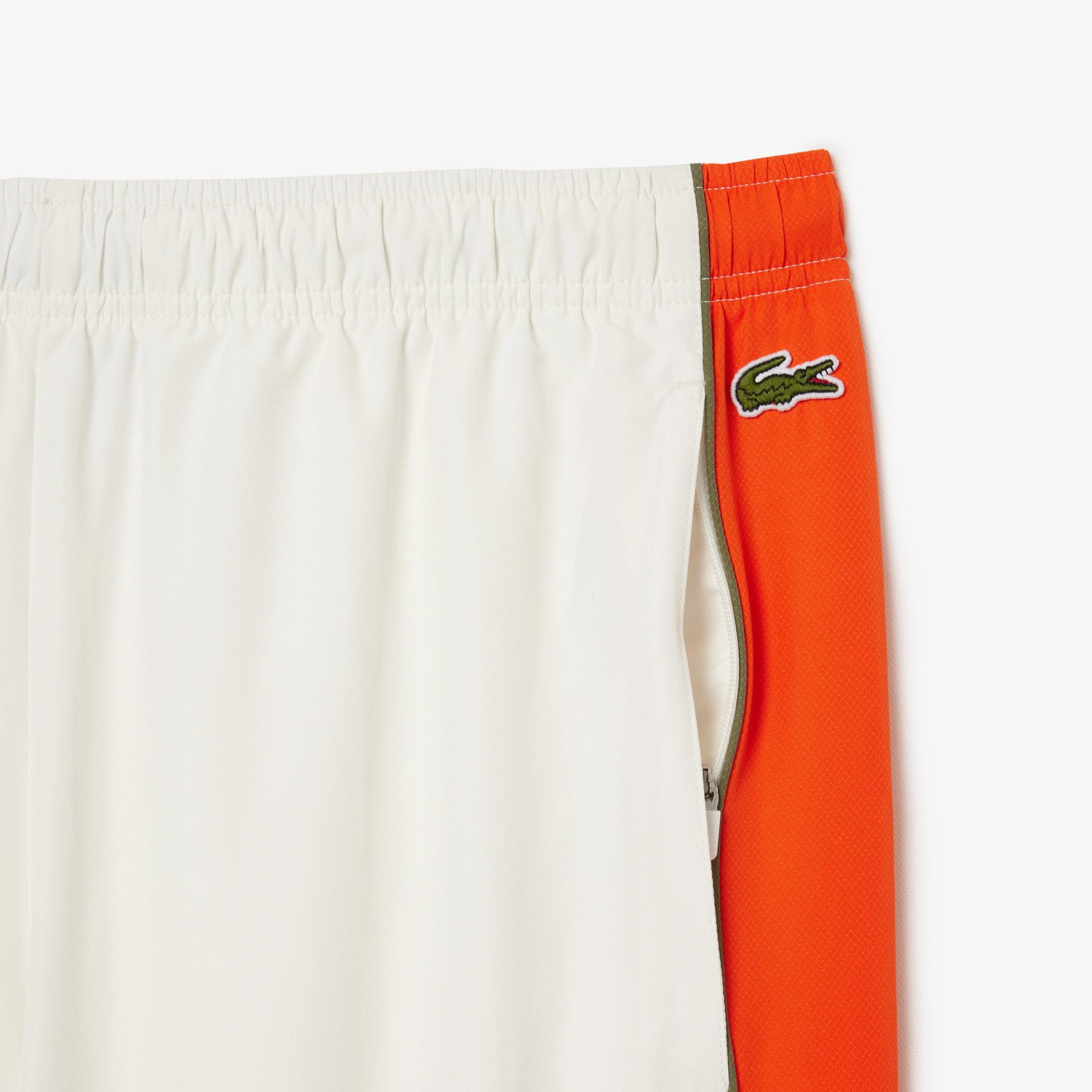 Erkek Regular Fit Renk Bloklu Beyaz Eşofman Altı