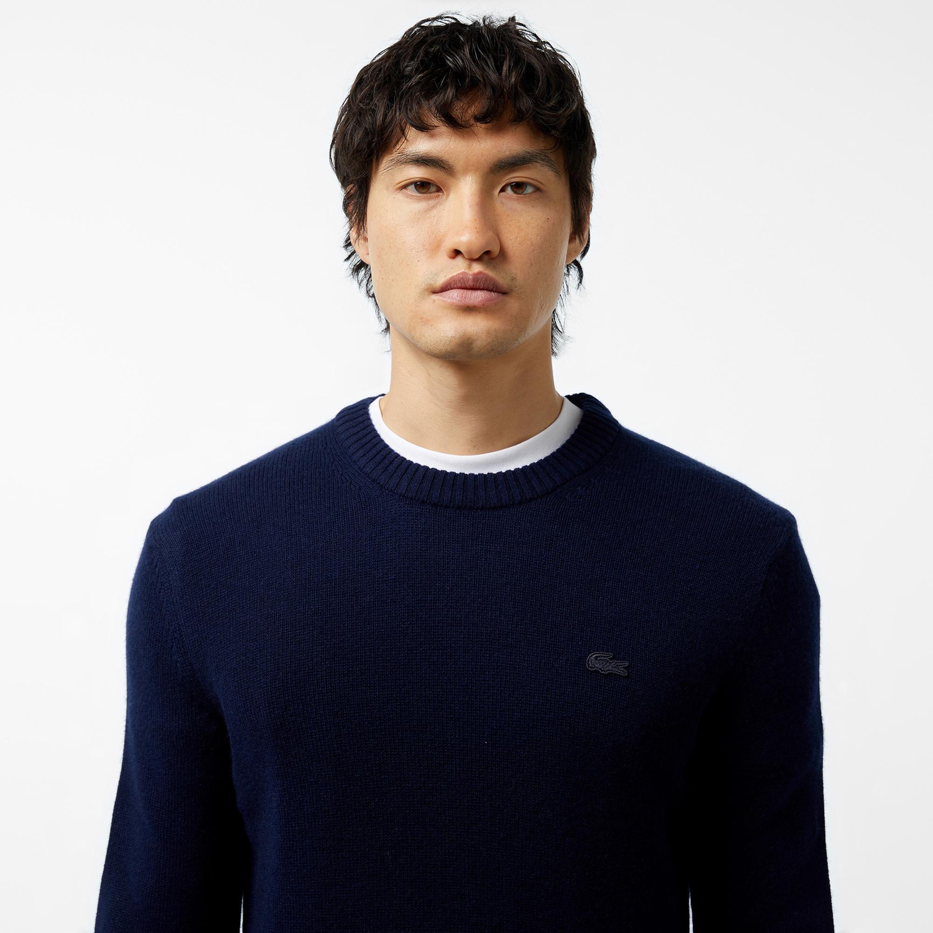 Erkek Regular Fit Bisiklet Yaka Lacivert Triko