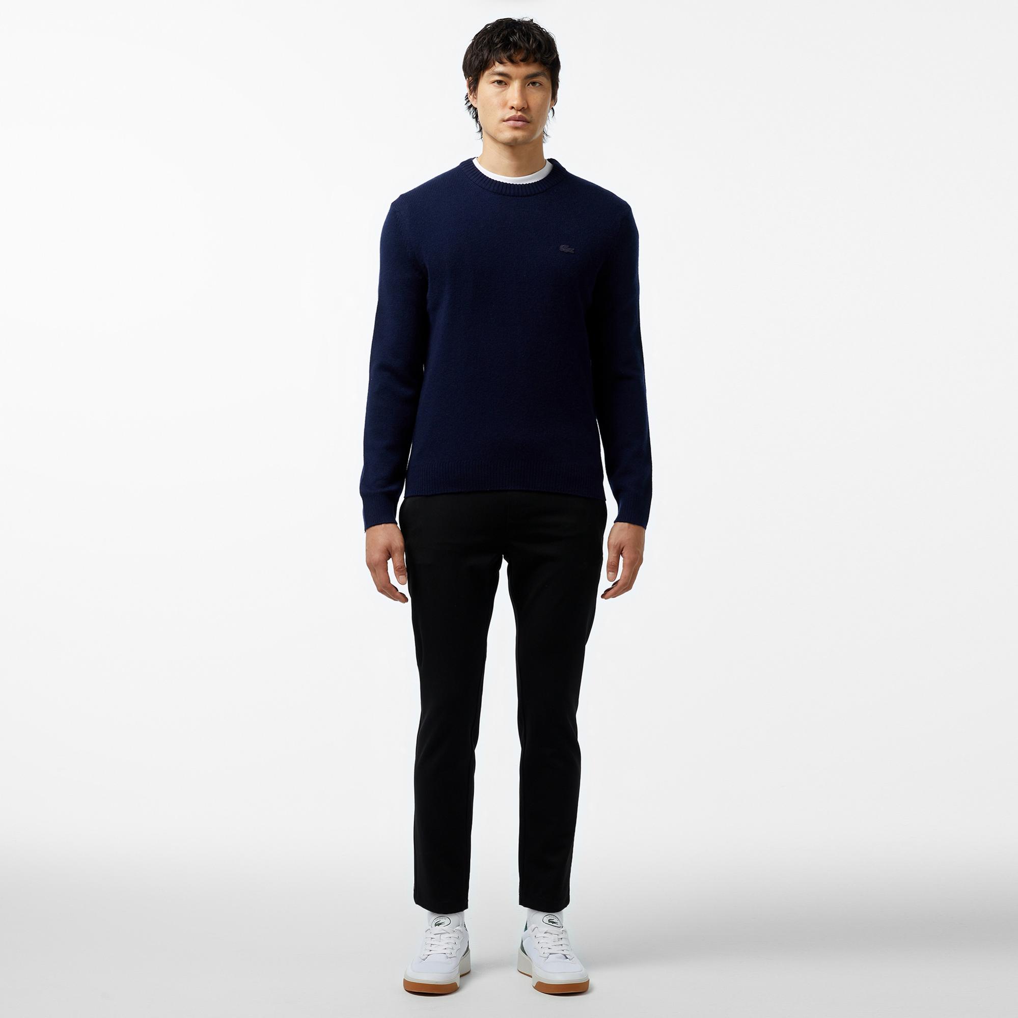 Erkek Regular Fit Bisiklet Yaka Lacivert Triko