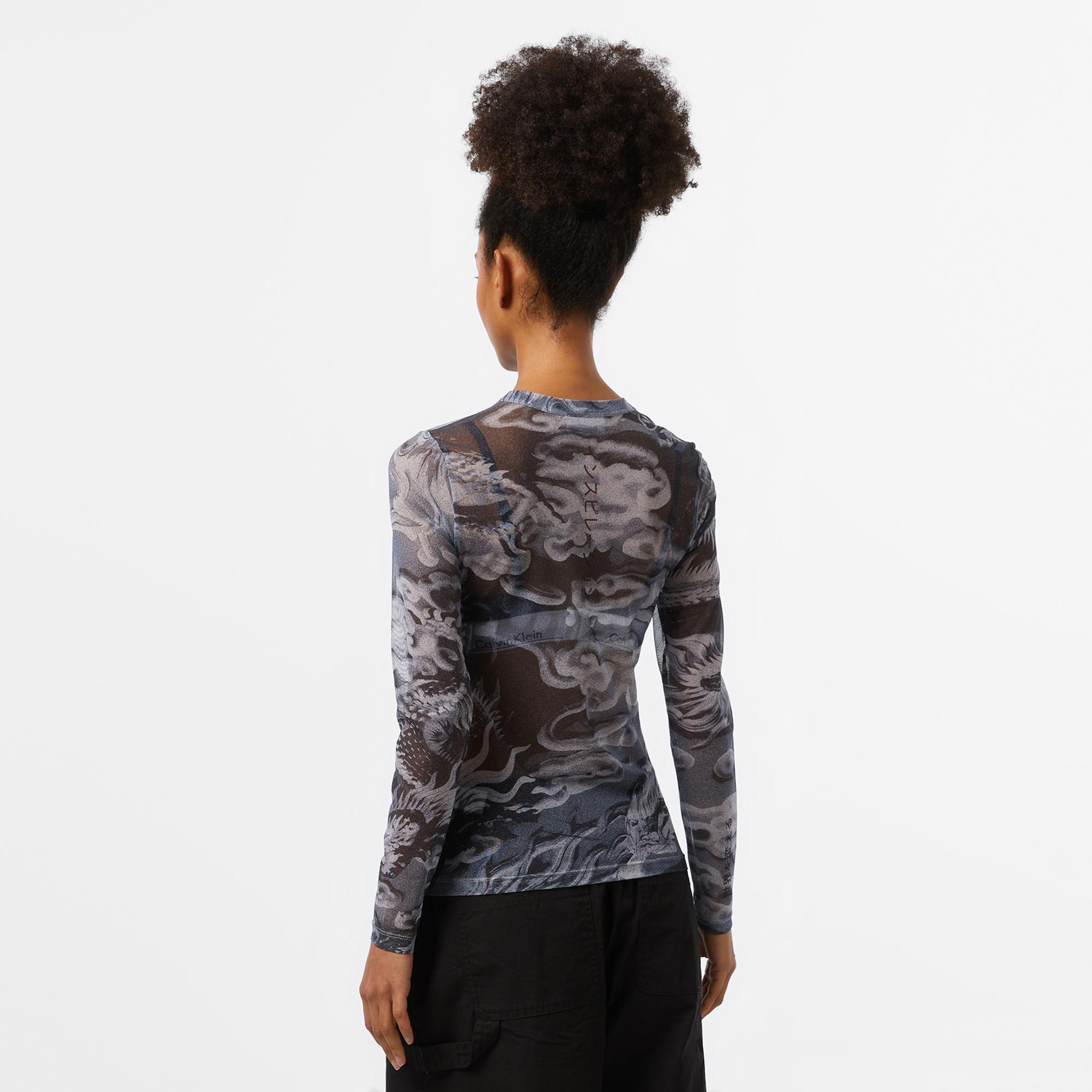 UNITED4 Kadın Beyaz Detaylı Siyah T-Shirt