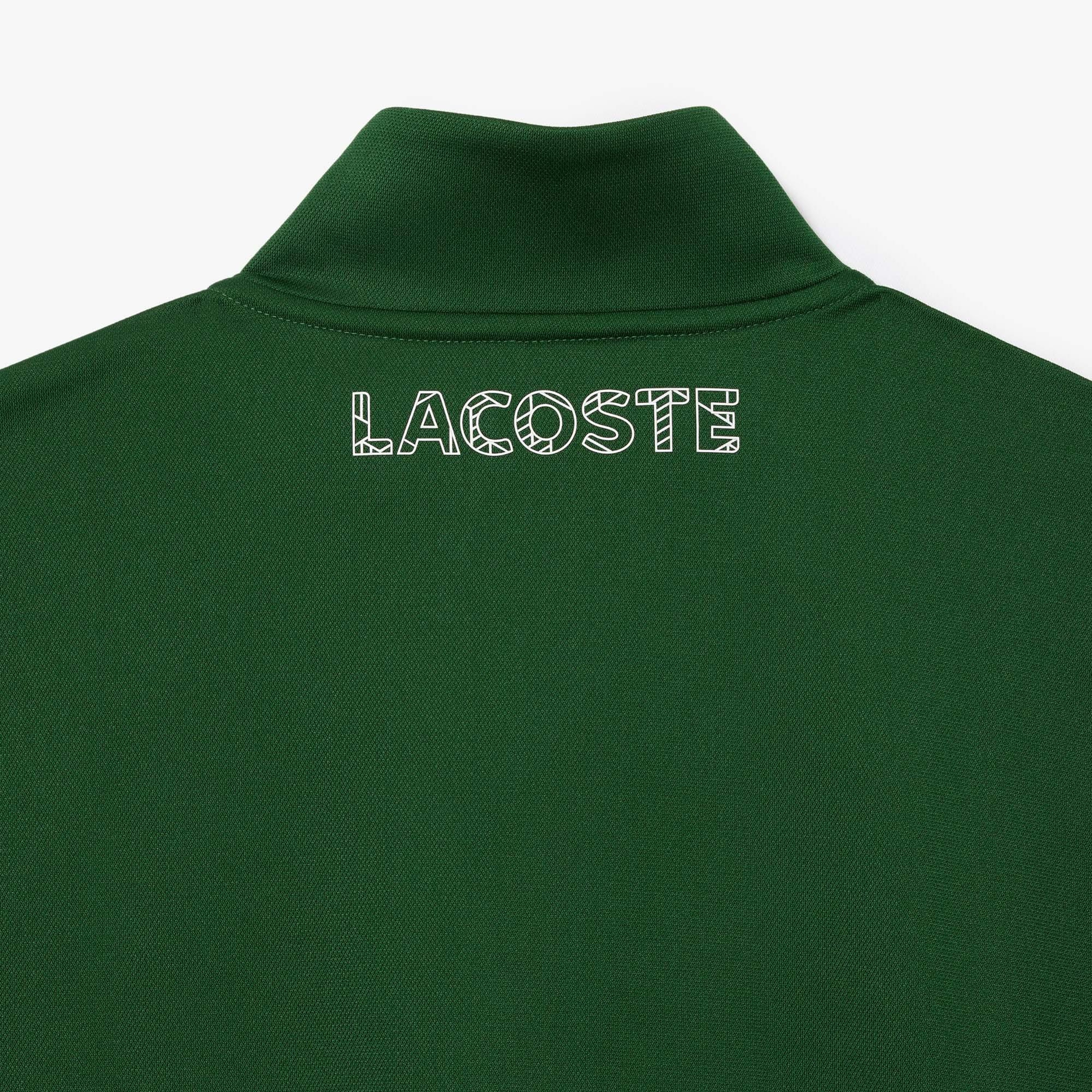 SPORT Erkek Classic Fit Fermuarlı Renk Bloklu Yeşil  Sweatshirt