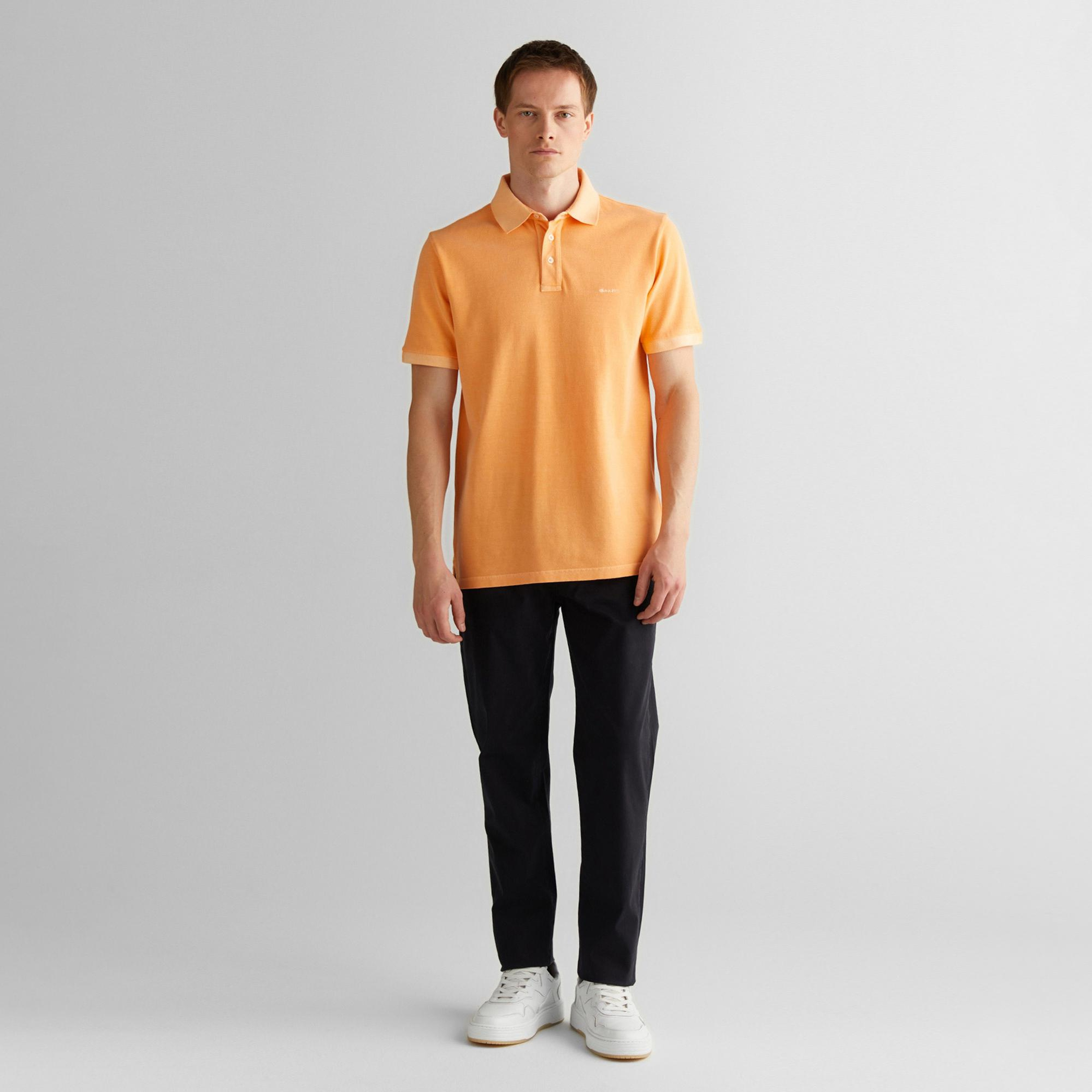 GANT Erkek Turuncu Regular Fit Polo