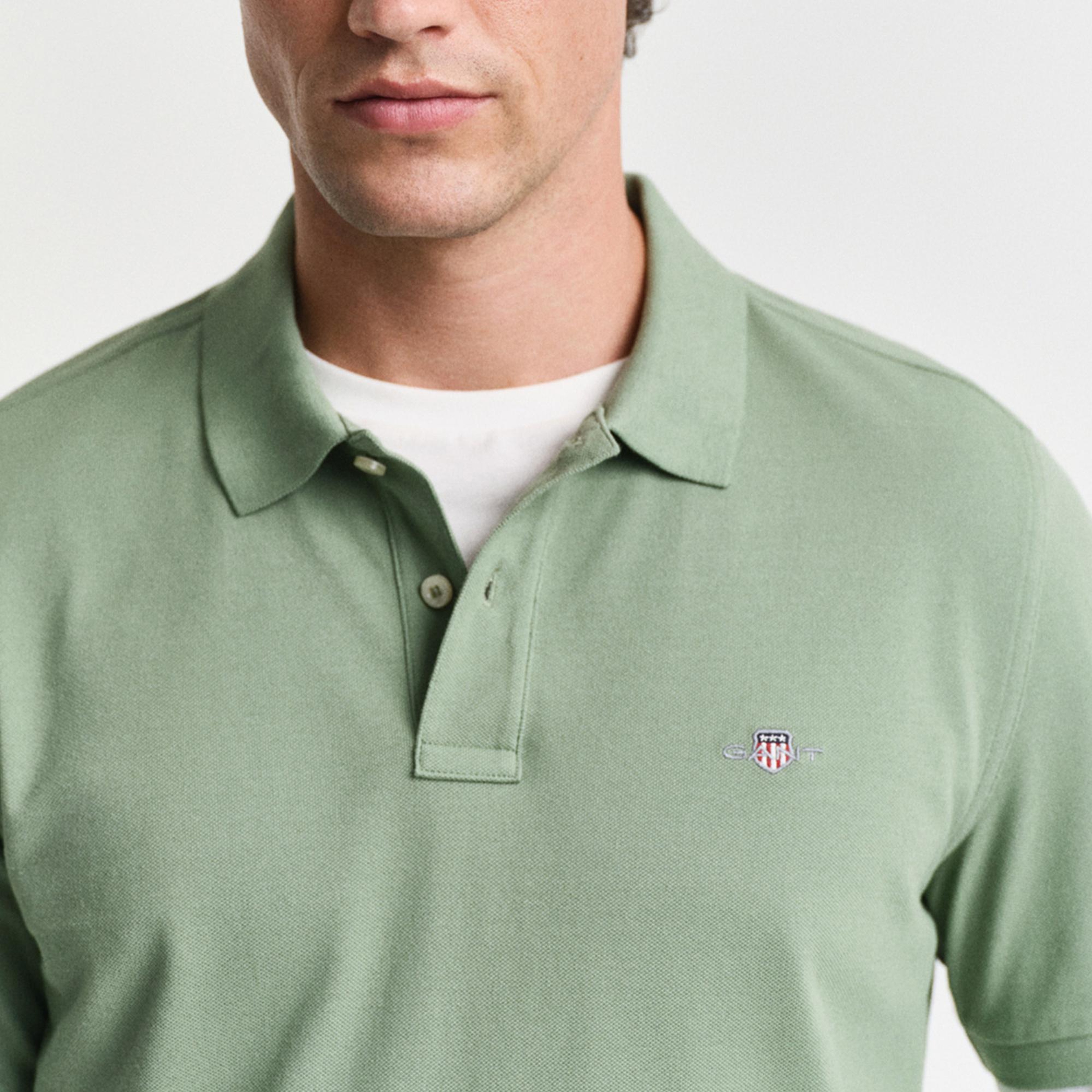GANT Erkek Yeşil Regular Fit Polo