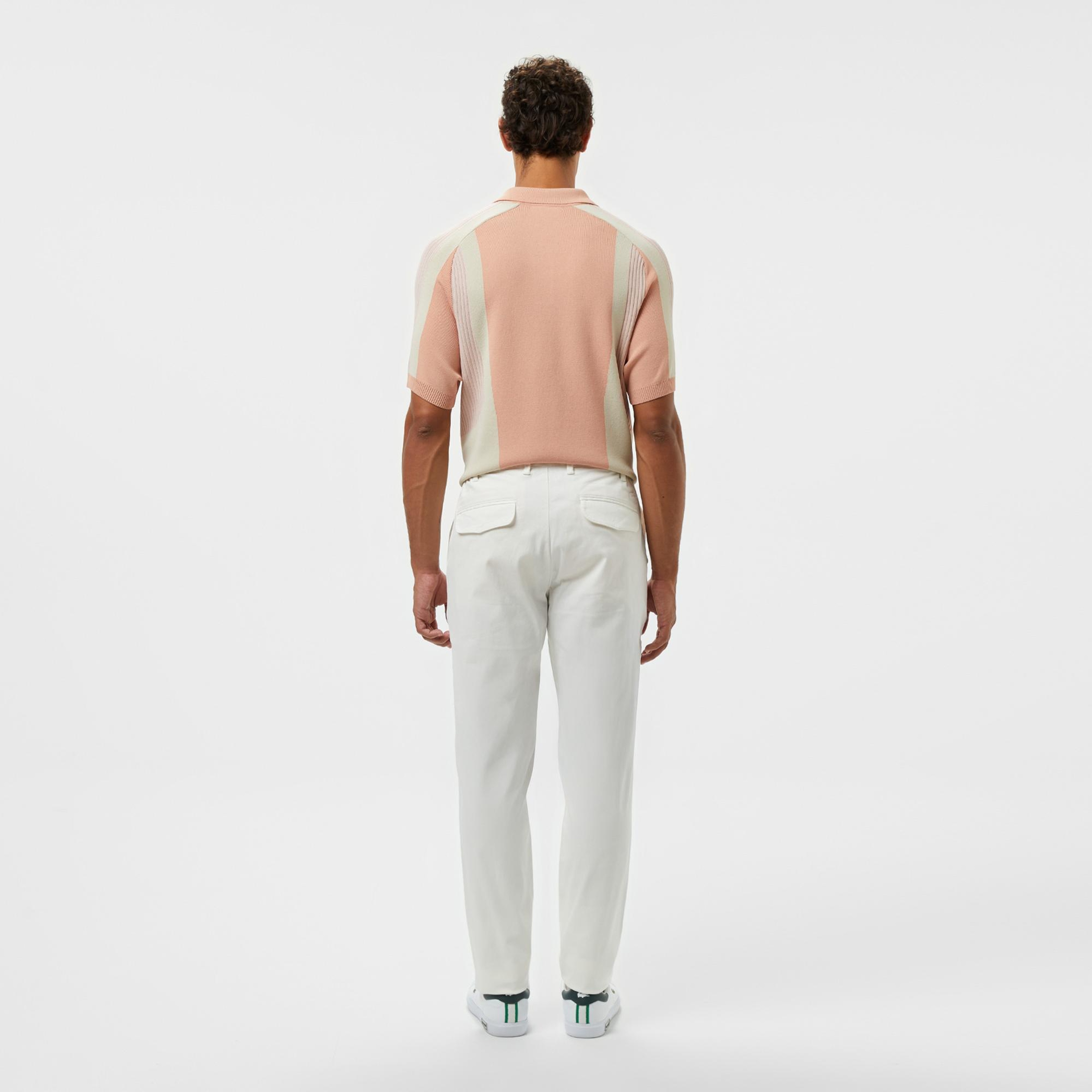 Erkek Tapered Fit Beyaz Pantolon