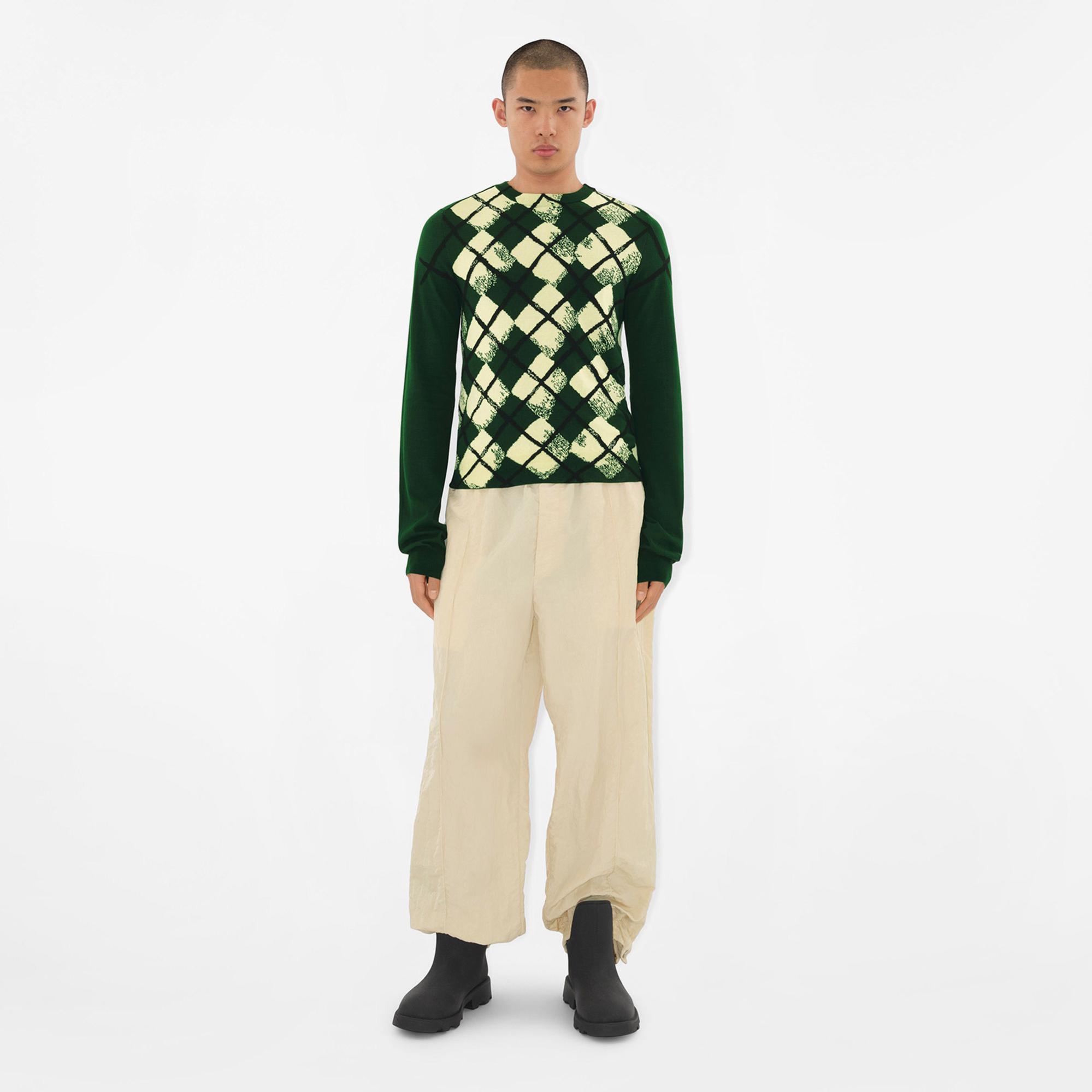 Burberry Erkek Yeşil Triko