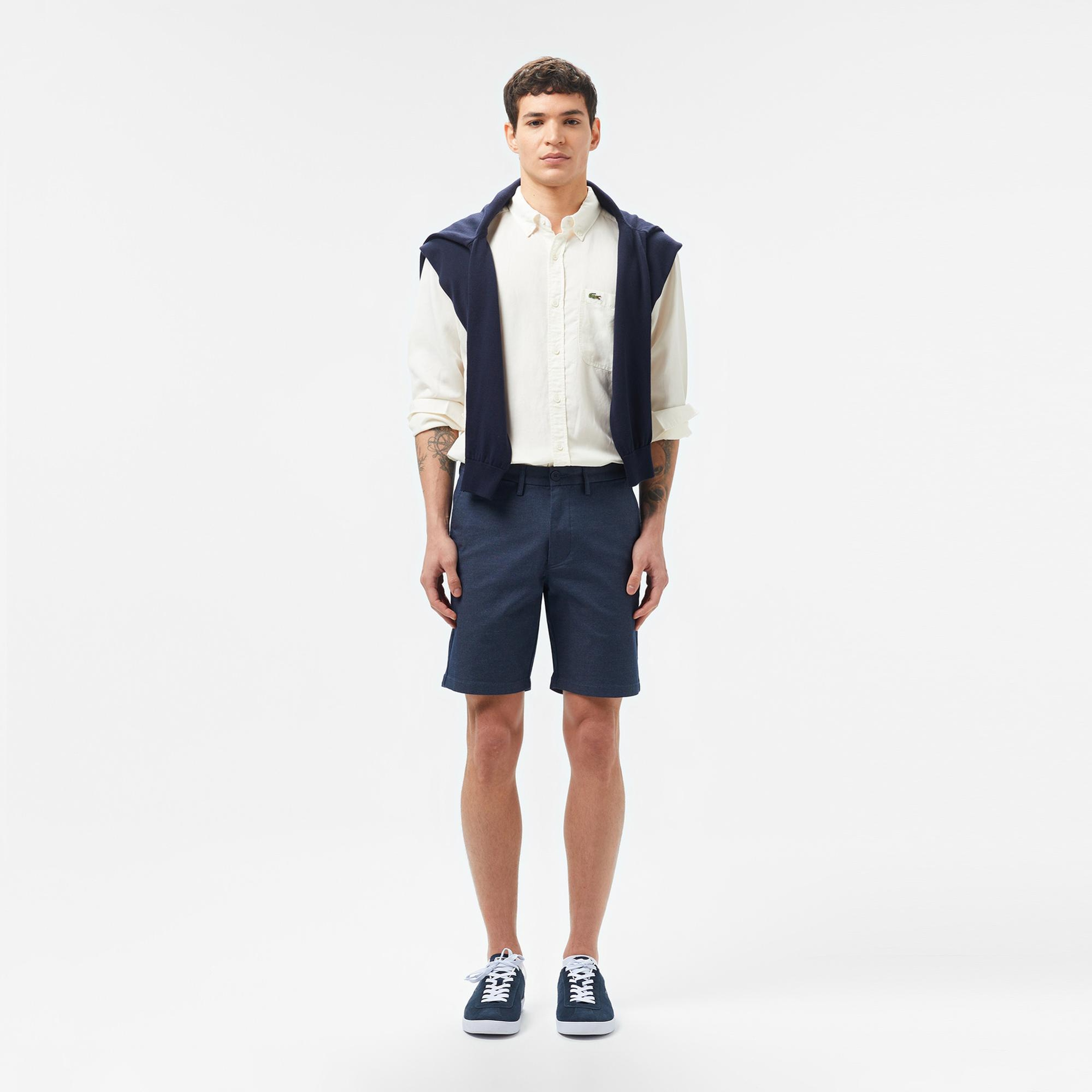 Lacoste Erkek Regular Fit Düğmeli Yaka Beyaz Gömlek