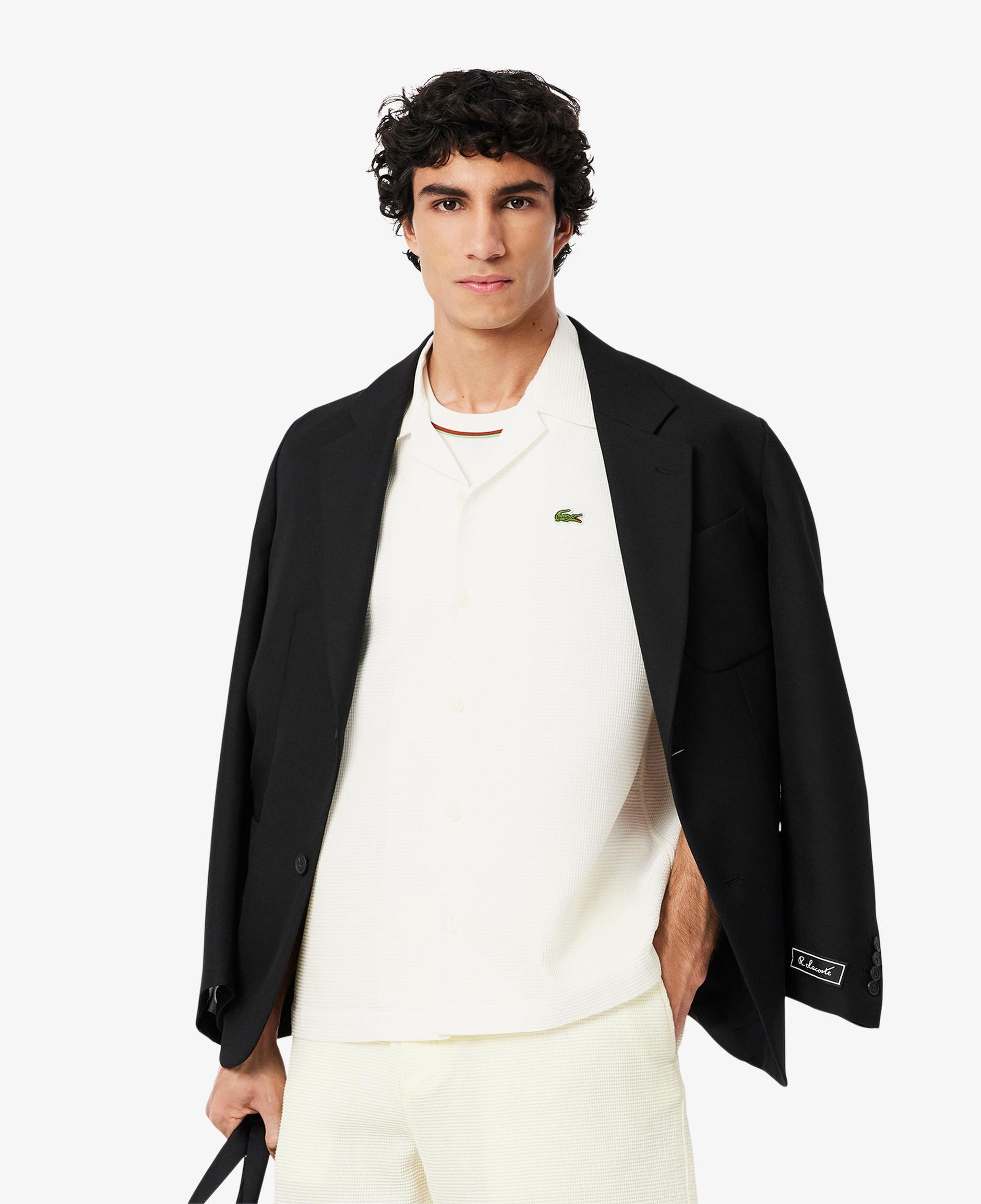 Lacoste Relaxed Fit Erkek Beyaz Kısa Kollu Gömlek