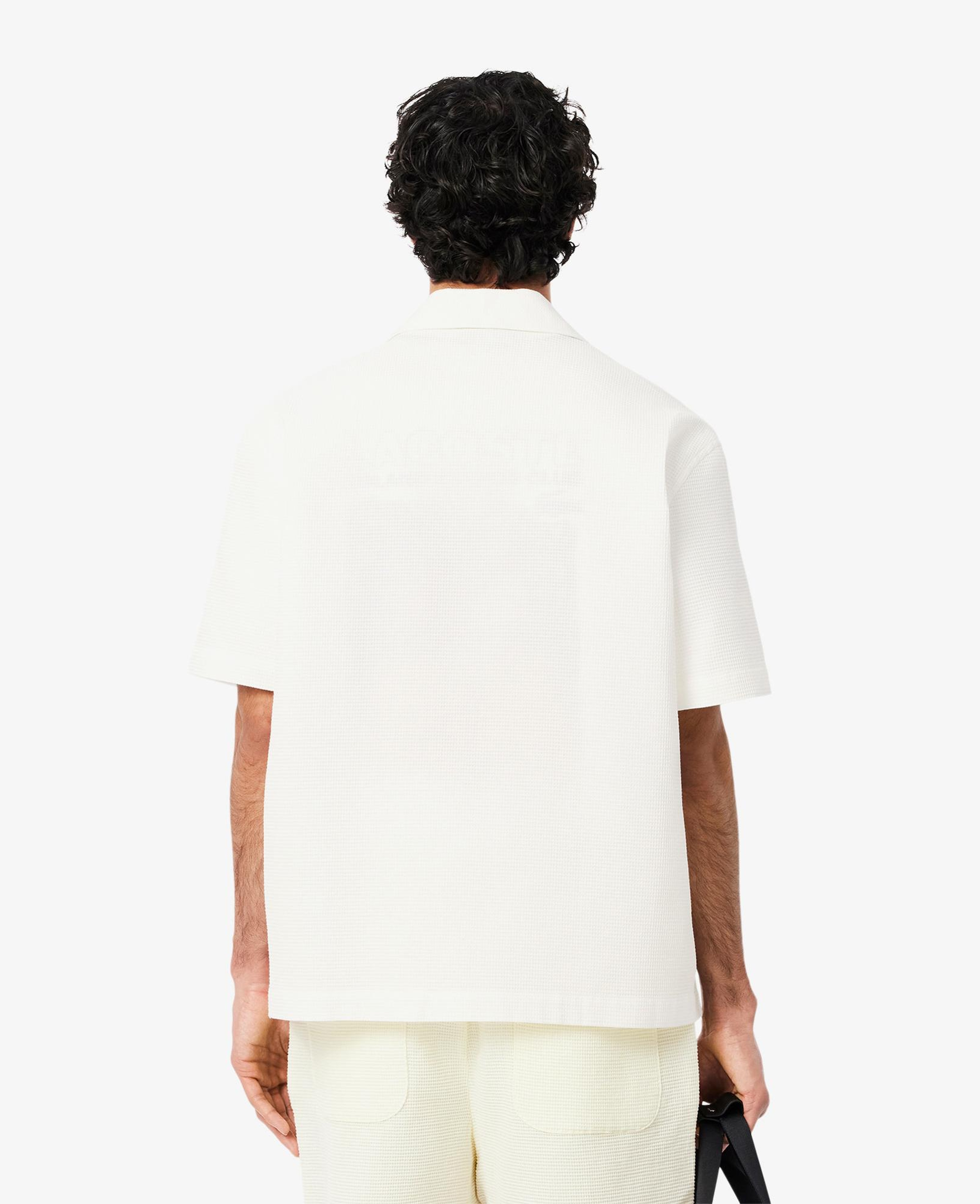 Lacoste Relaxed Fit Erkek Beyaz Kısa Kollu Gömlek