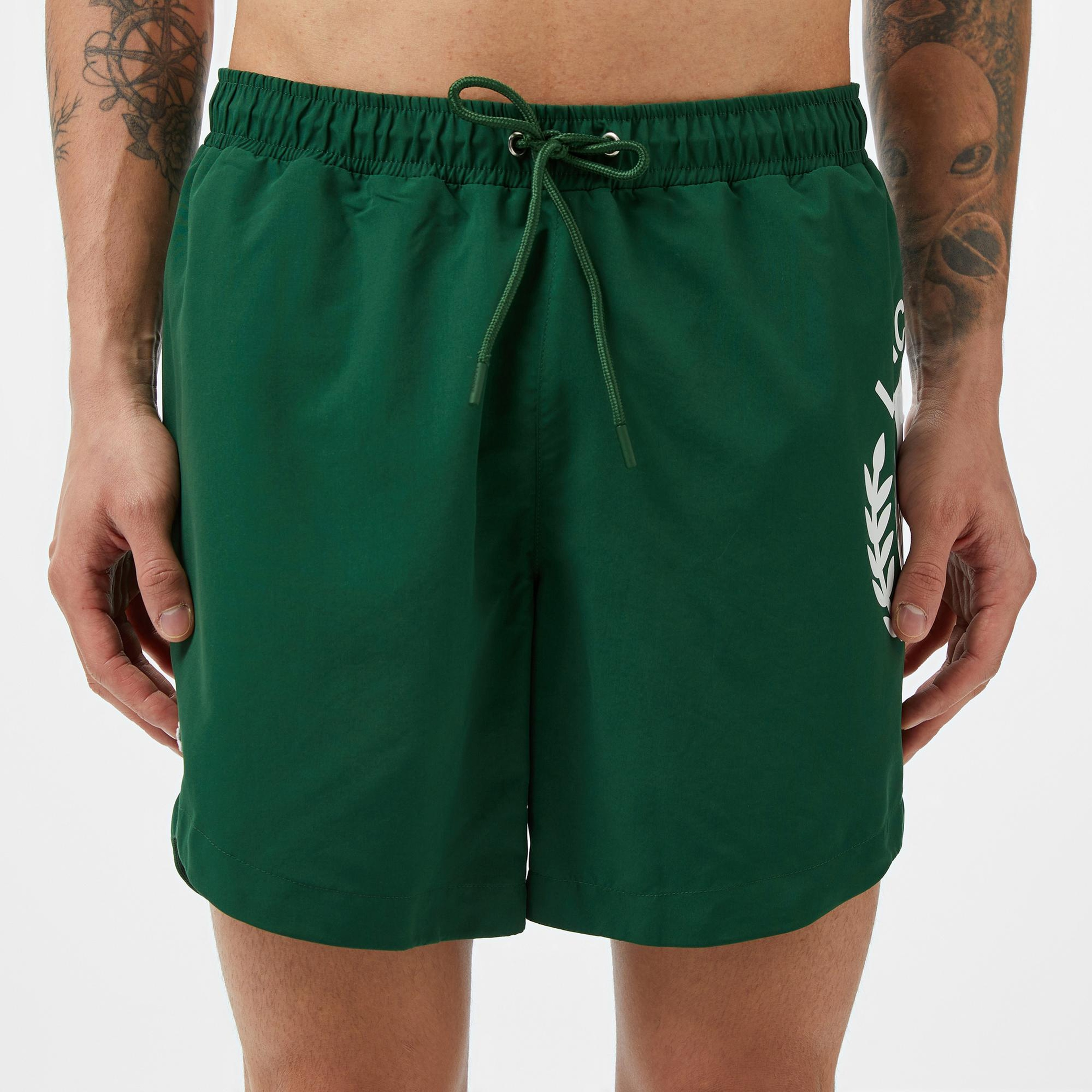 Erkek Regular Fit Baskılı Yeşil Mayo