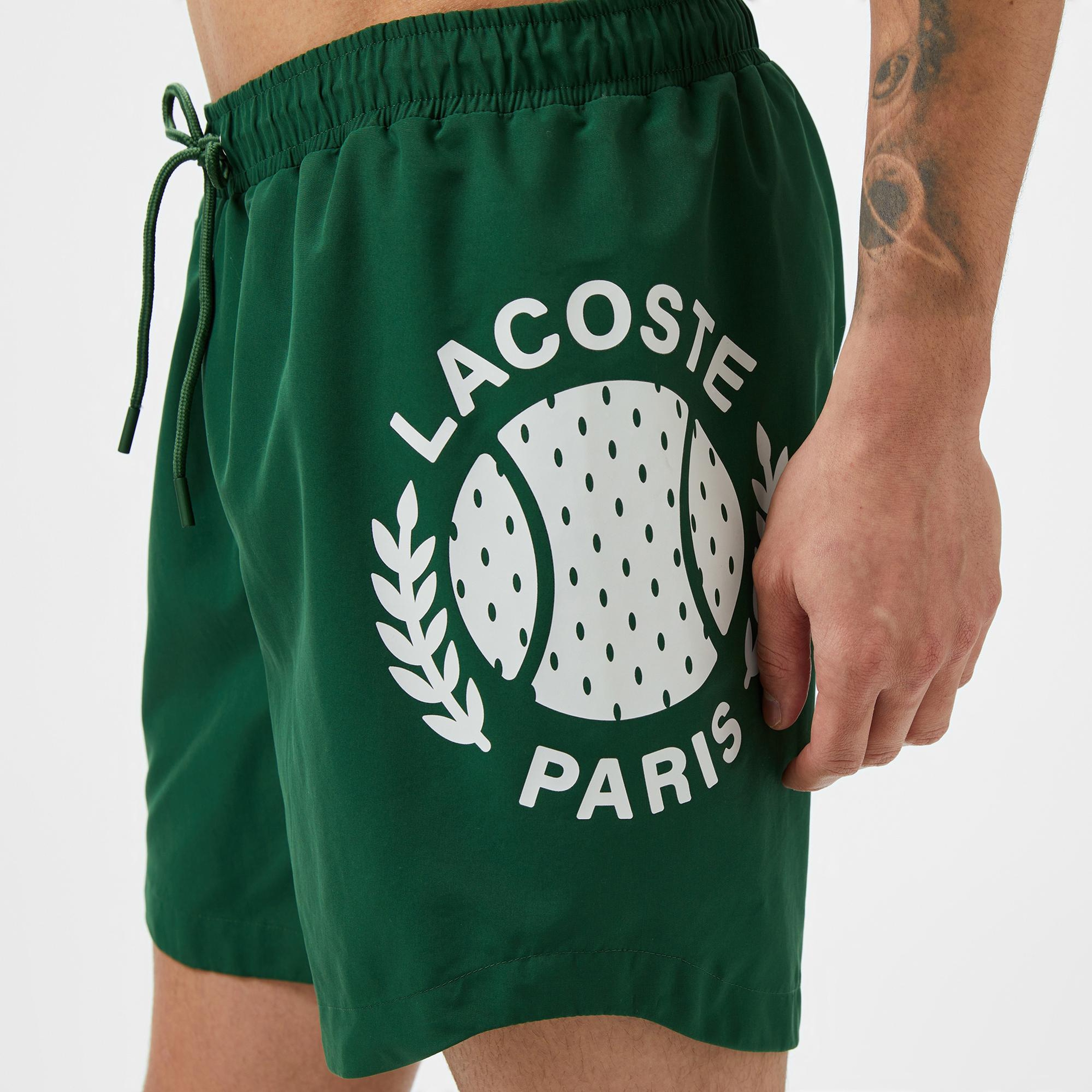 Erkek Regular Fit Baskılı Yeşil Mayo