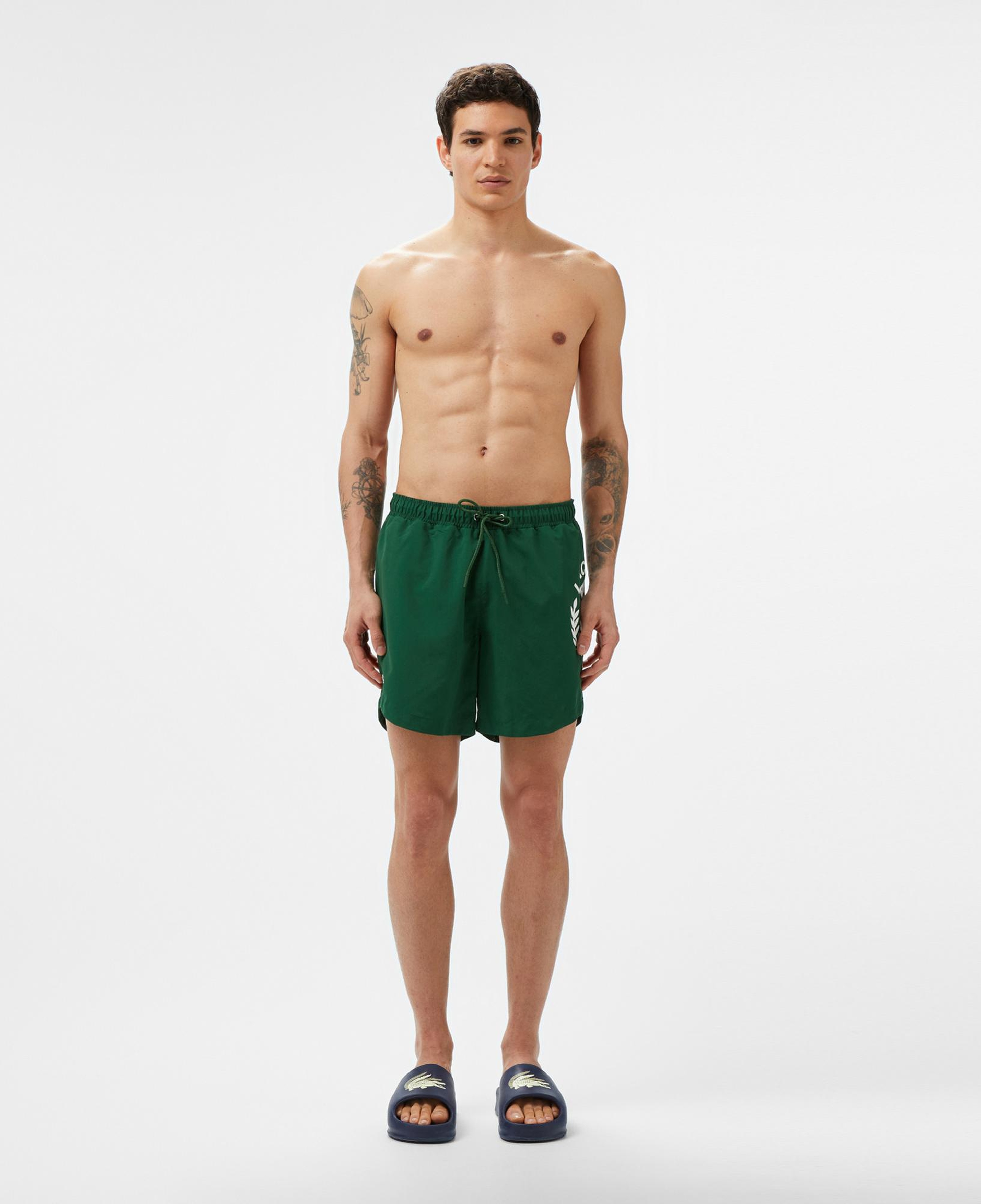 Erkek Regular Fit Baskılı Yeşil Mayo