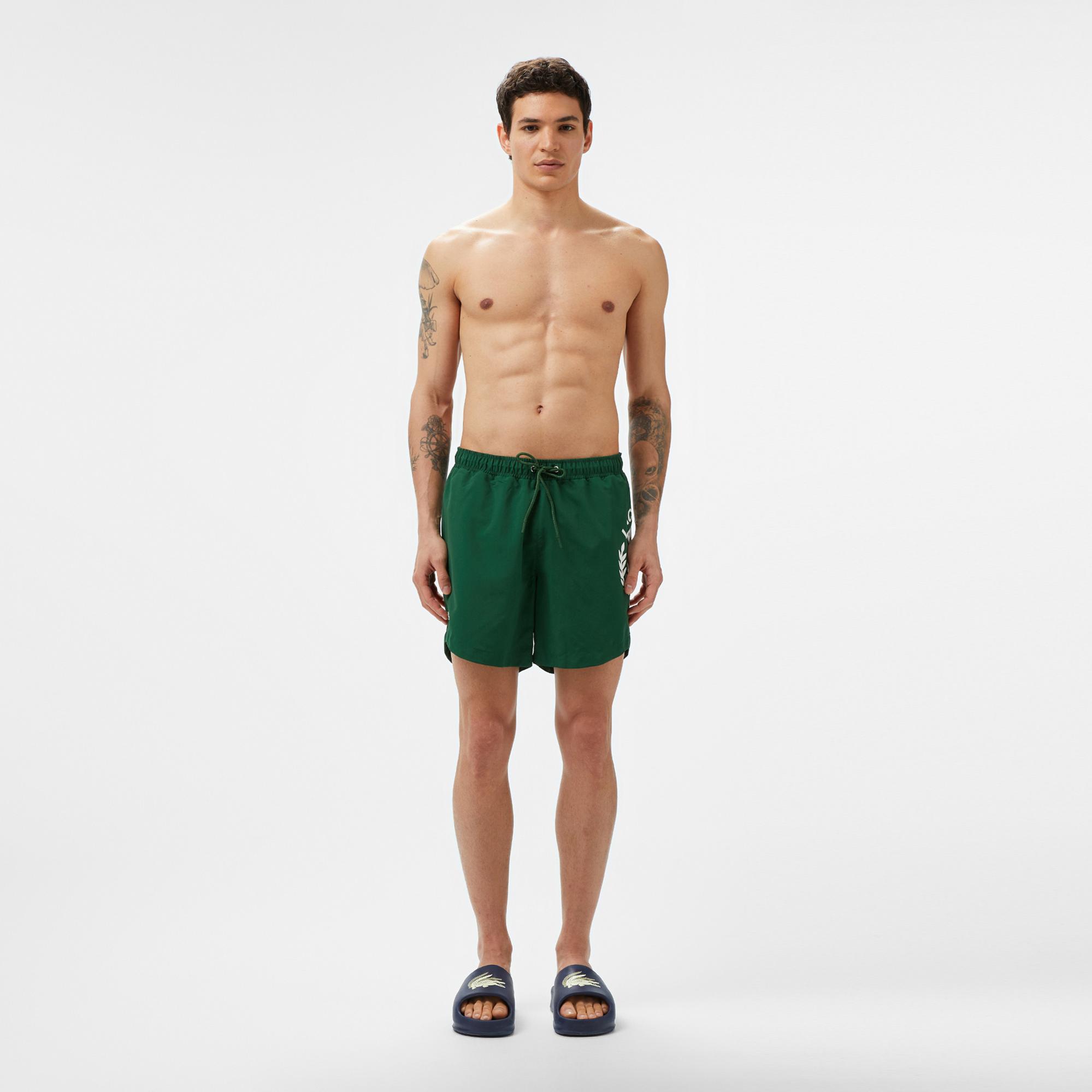 Erkek Regular Fit Baskılı Yeşil Mayo