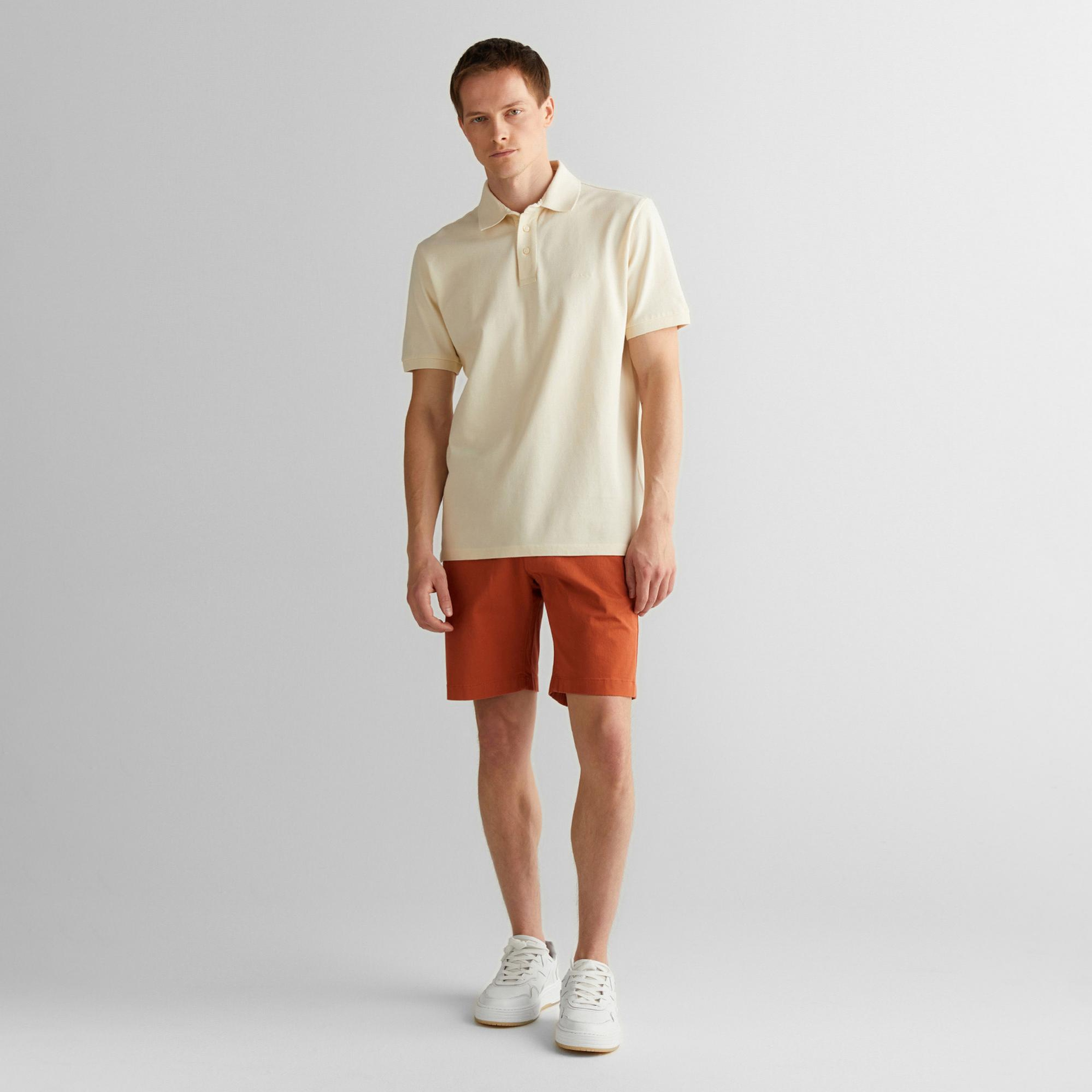 GANT Erkek Krem Regular Fit Polo