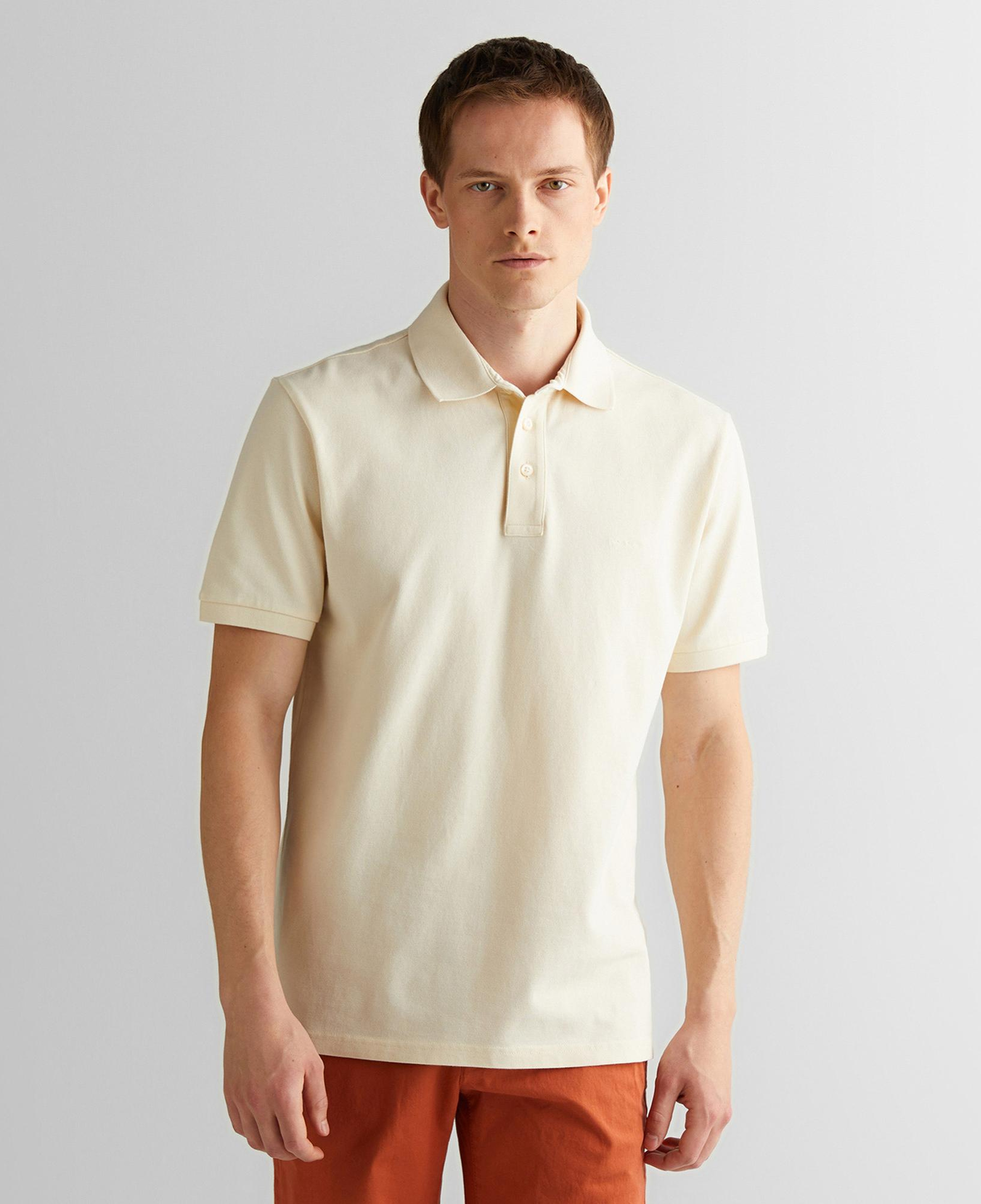 GANT Erkek Krem Regular Fit Polo