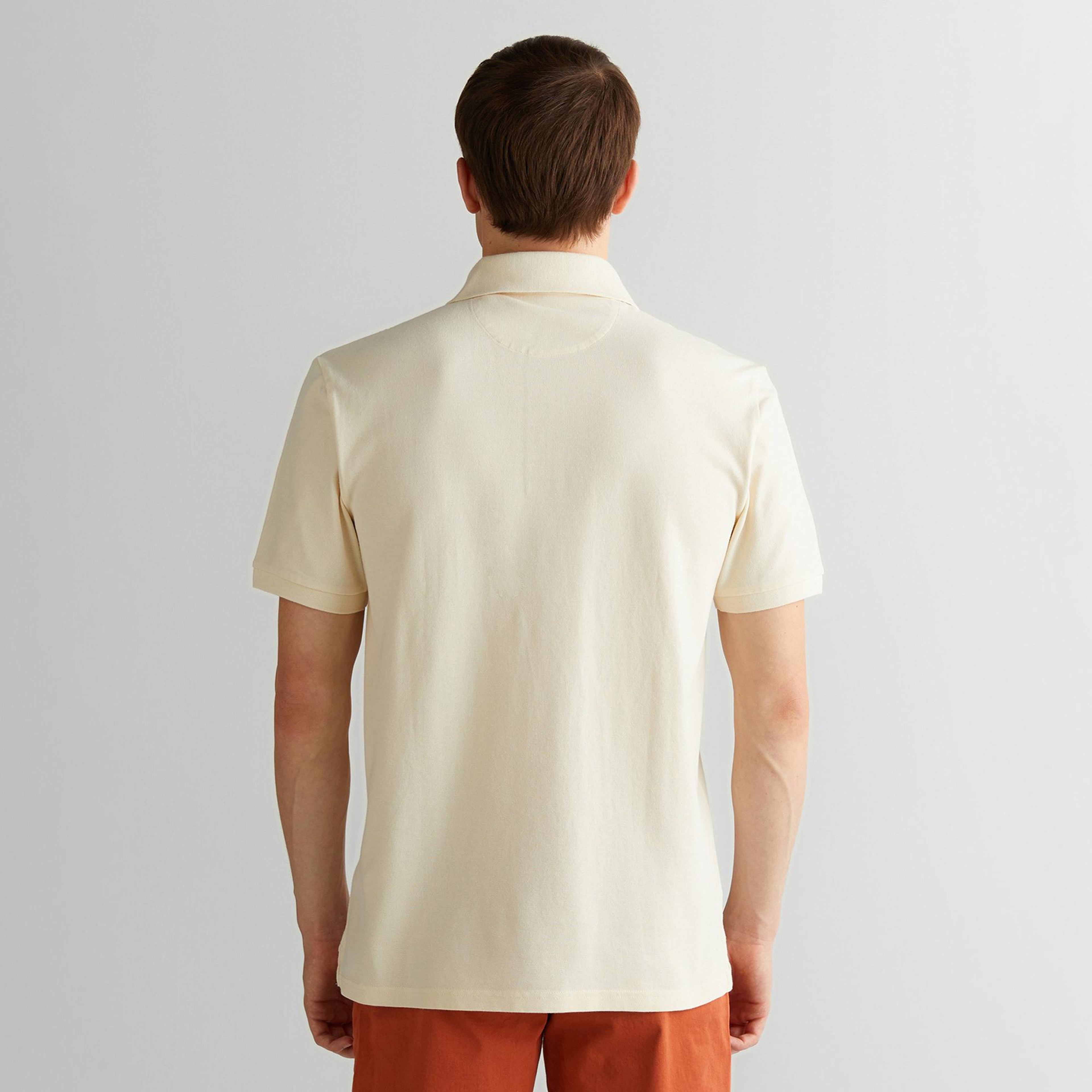GANT Erkek Krem Regular Fit Polo