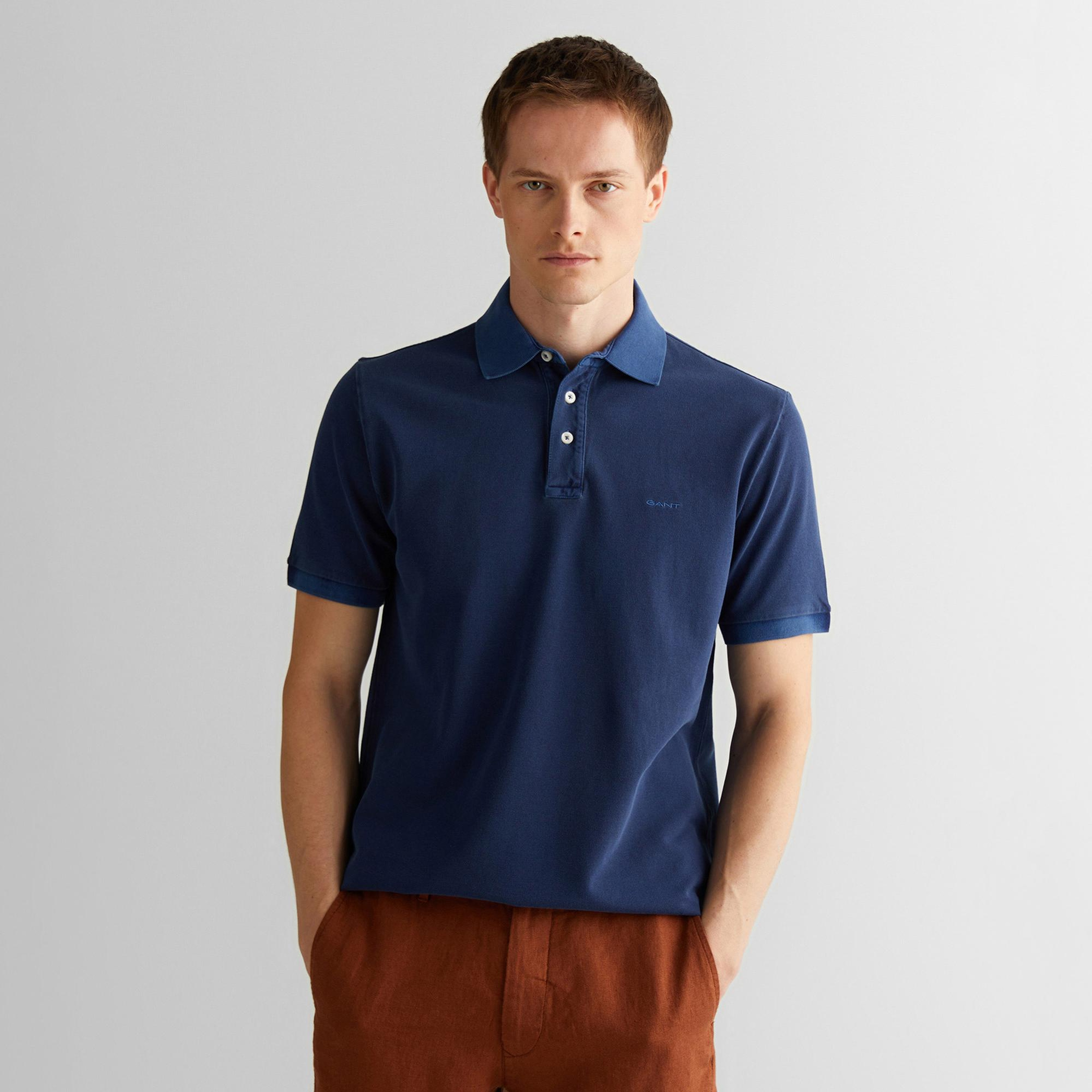 Gant Erkek Lacivert Regular Fit Polo