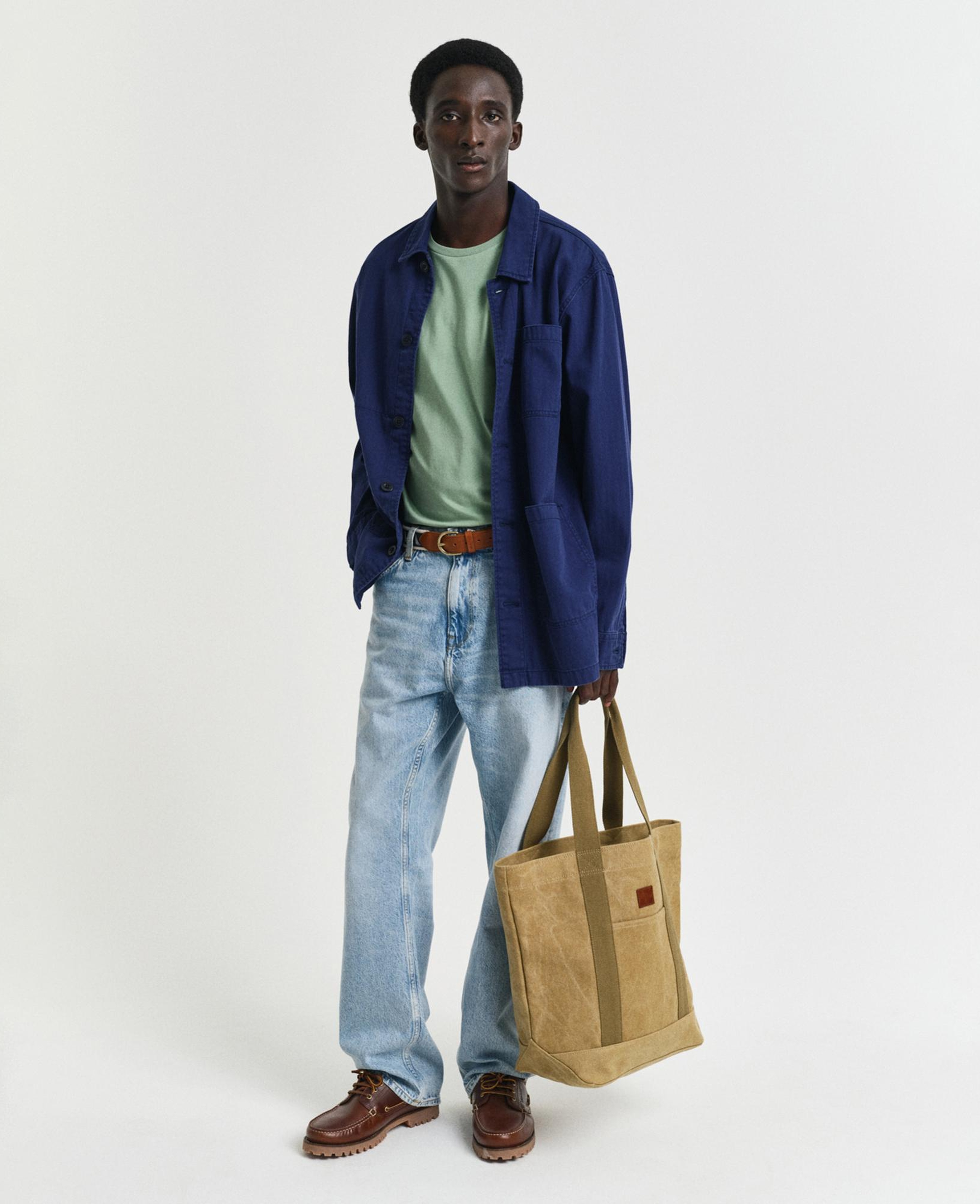 GANT Erkek Yeşil Regular Fit Bisiklet Yaka T-Shirt