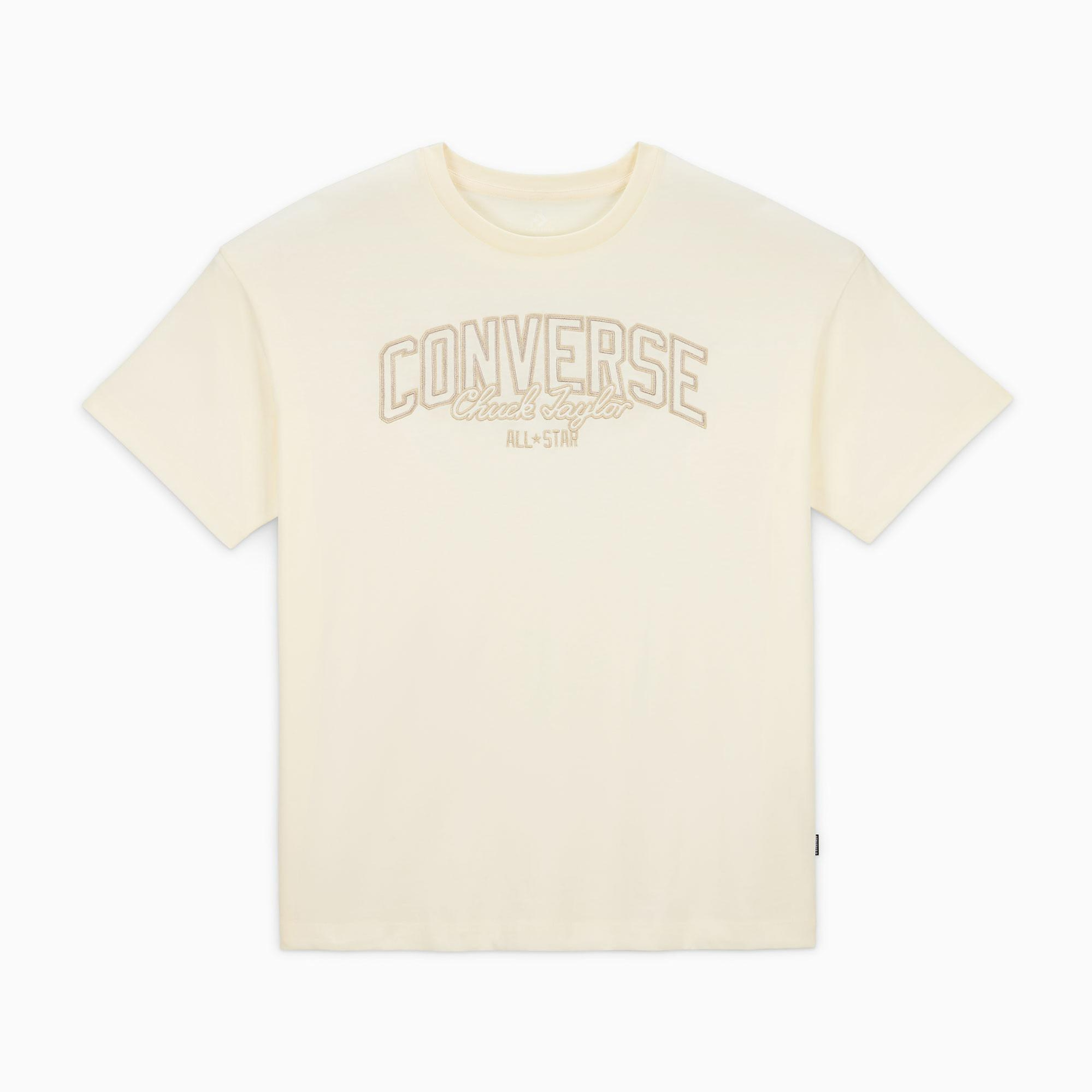 Converse Kadın Baskılı Krem T-Shirt