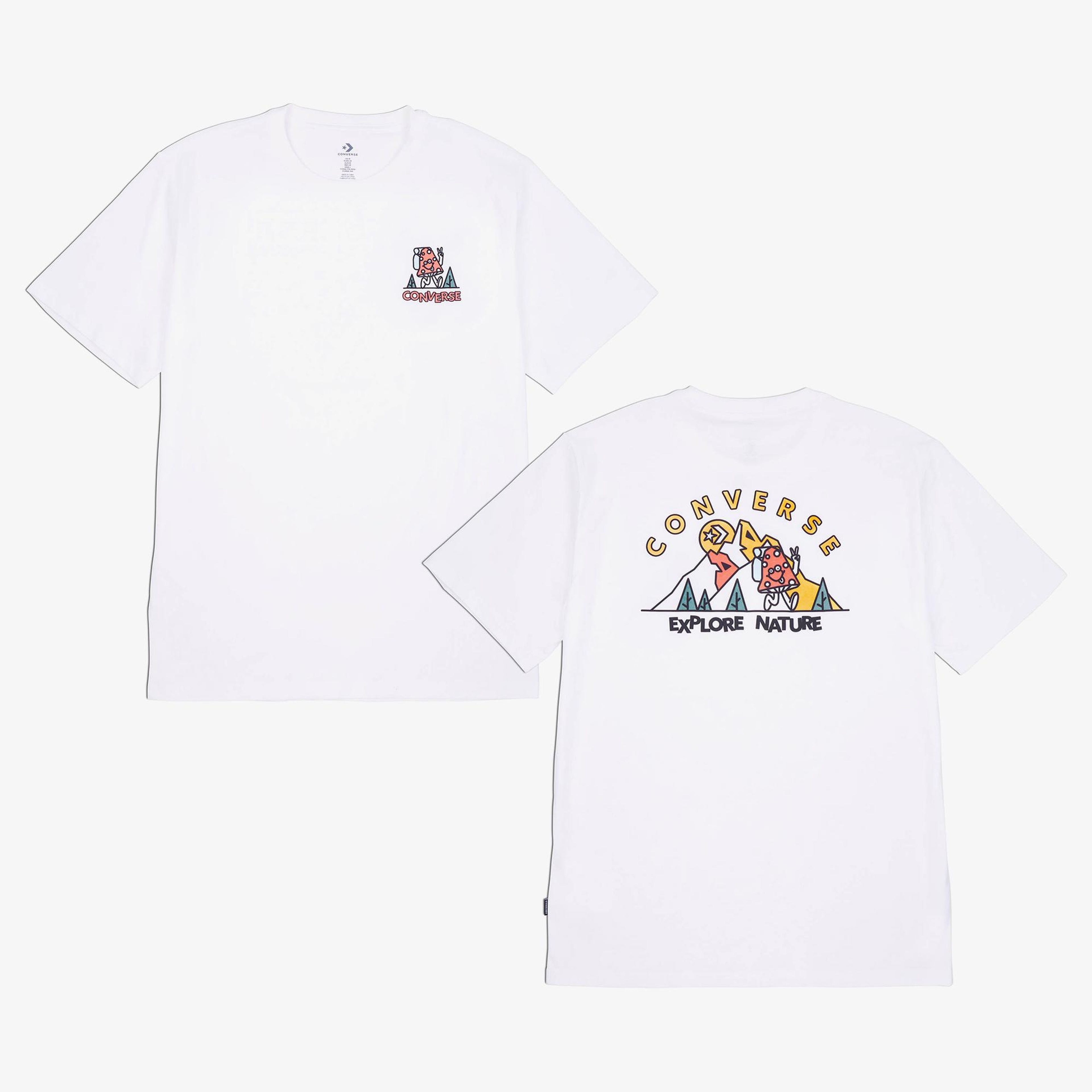 Converse Erkek Grafik Baskılı Beyaz T-Shirt