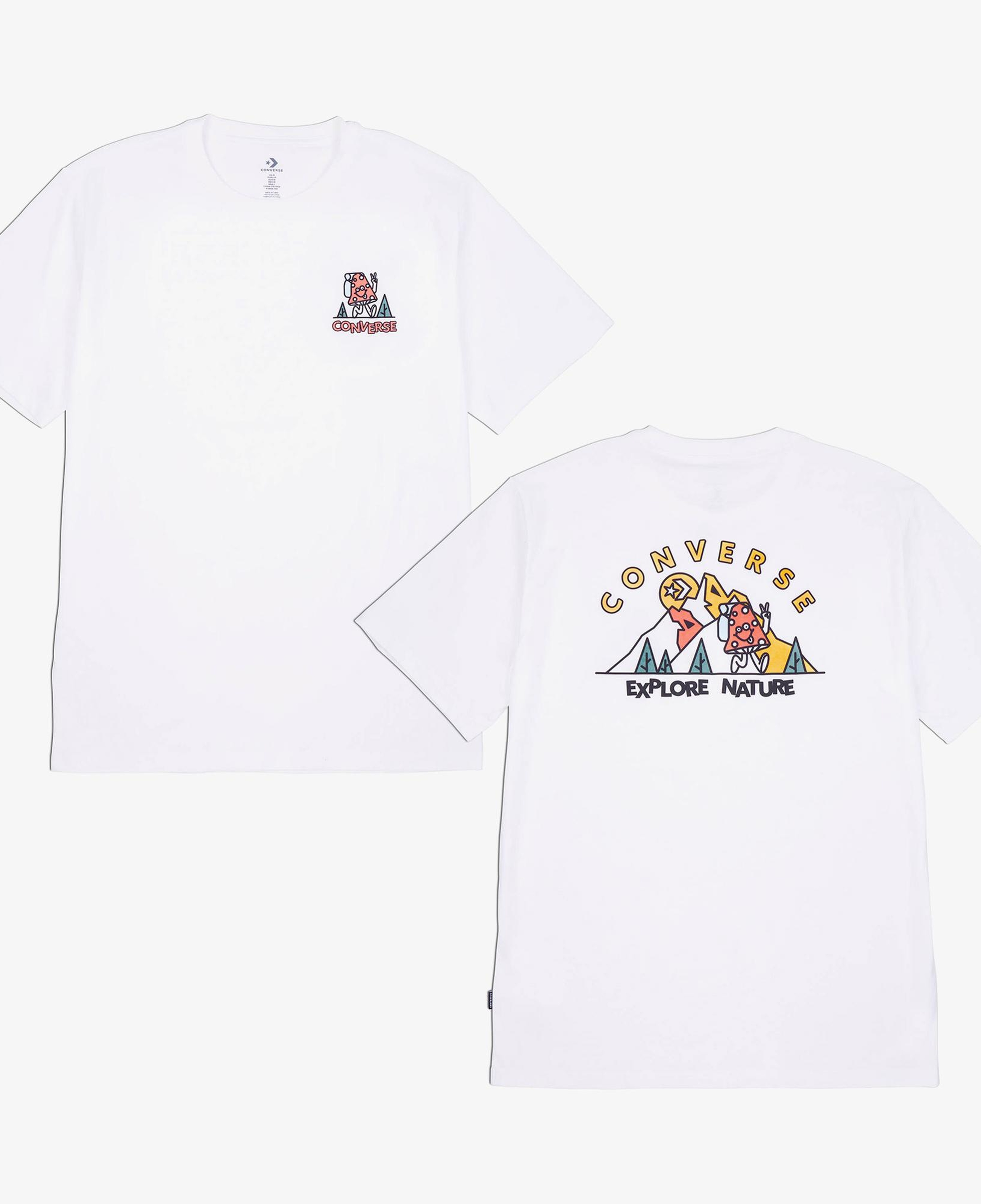 Converse Erkek Grafik Baskılı Beyaz T-Shirt