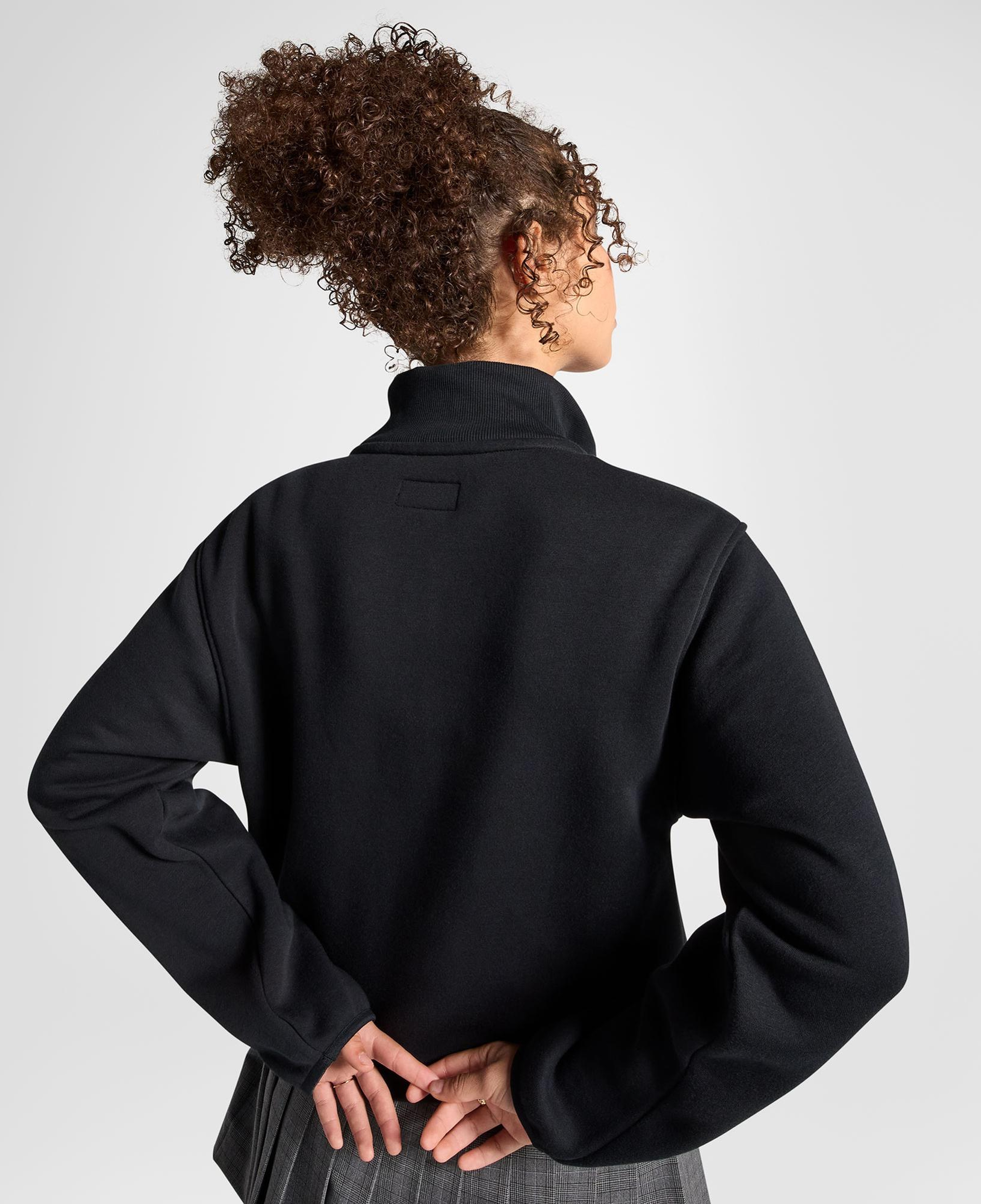 Converse Kadın Yarım Fermuarlı Siyah Sweatshirt