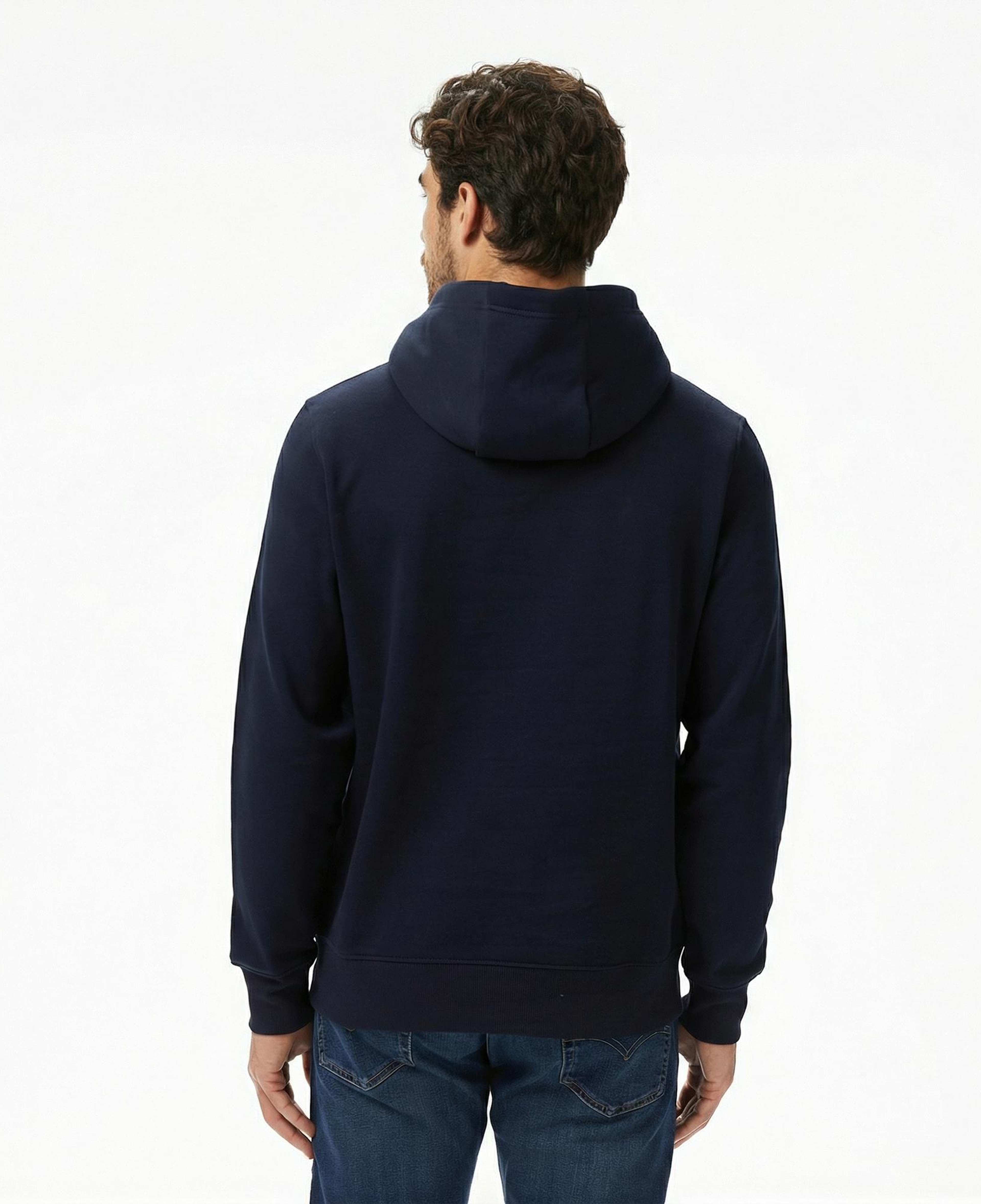 Tommy Hilfiger Oval Graphic Erkek Lacivert Hoodie