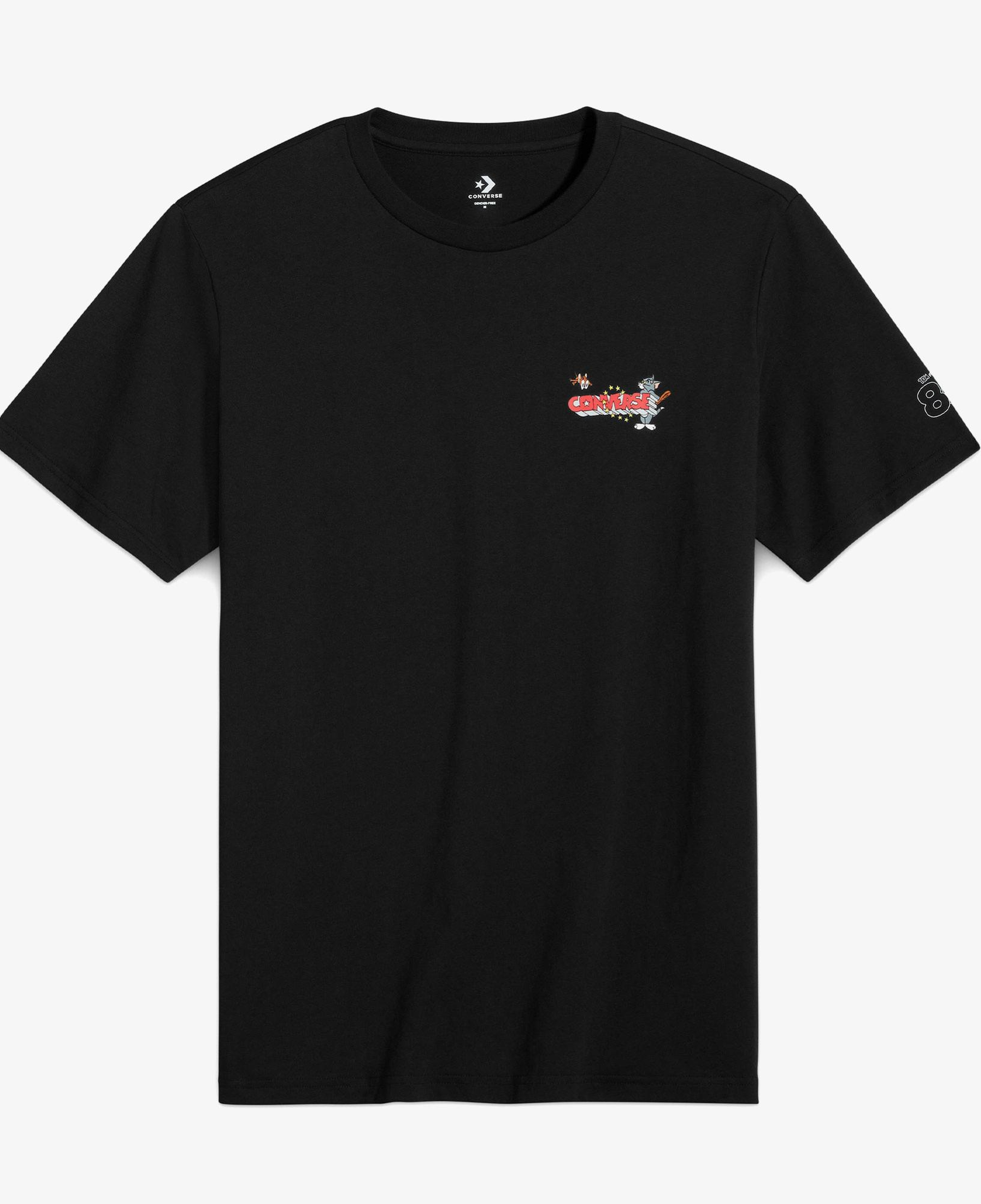 Converse X Tom & Jerry Unisex Siyah T-Shirt