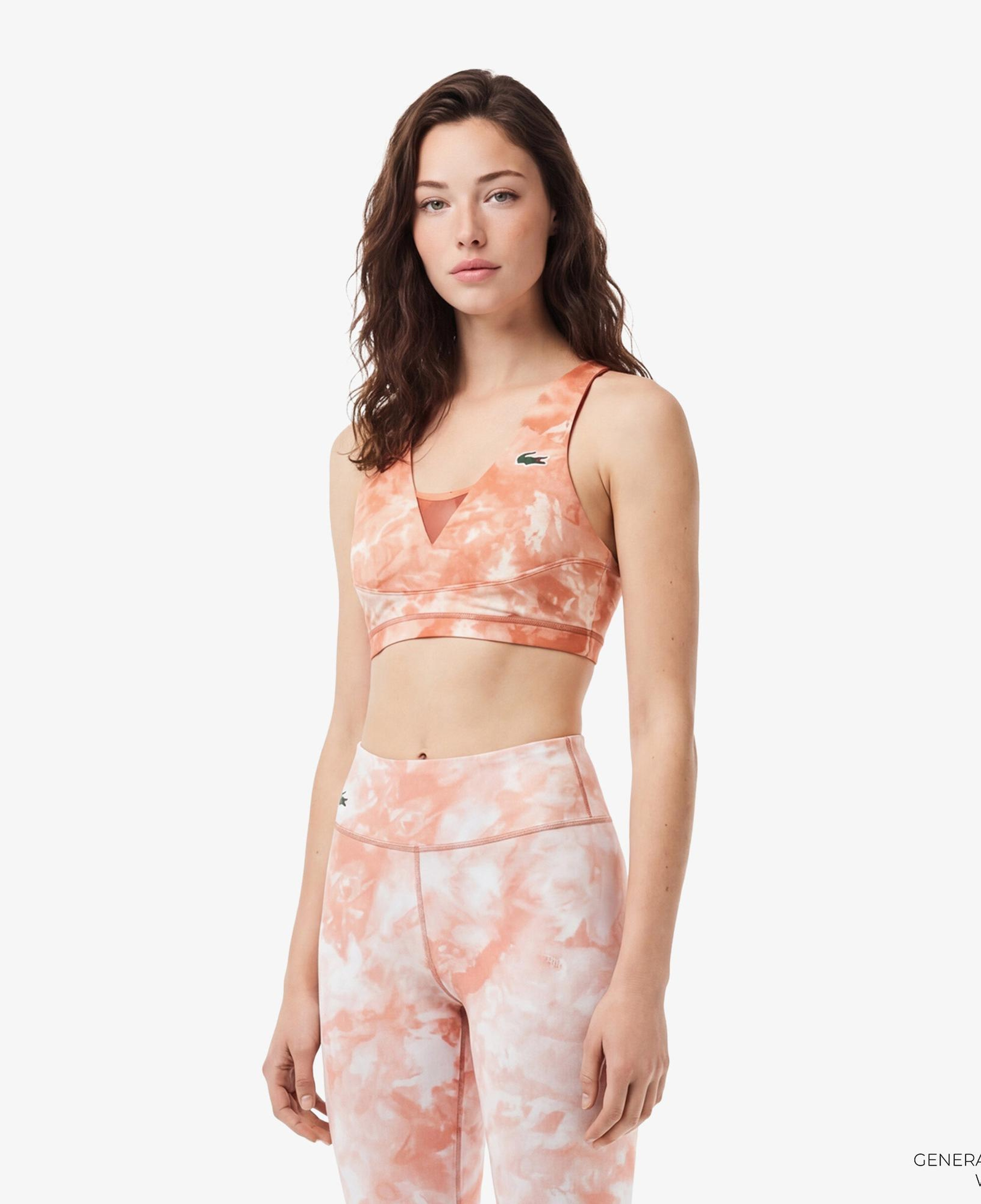 Lacoste Kadın Desenli Turuncu Bra