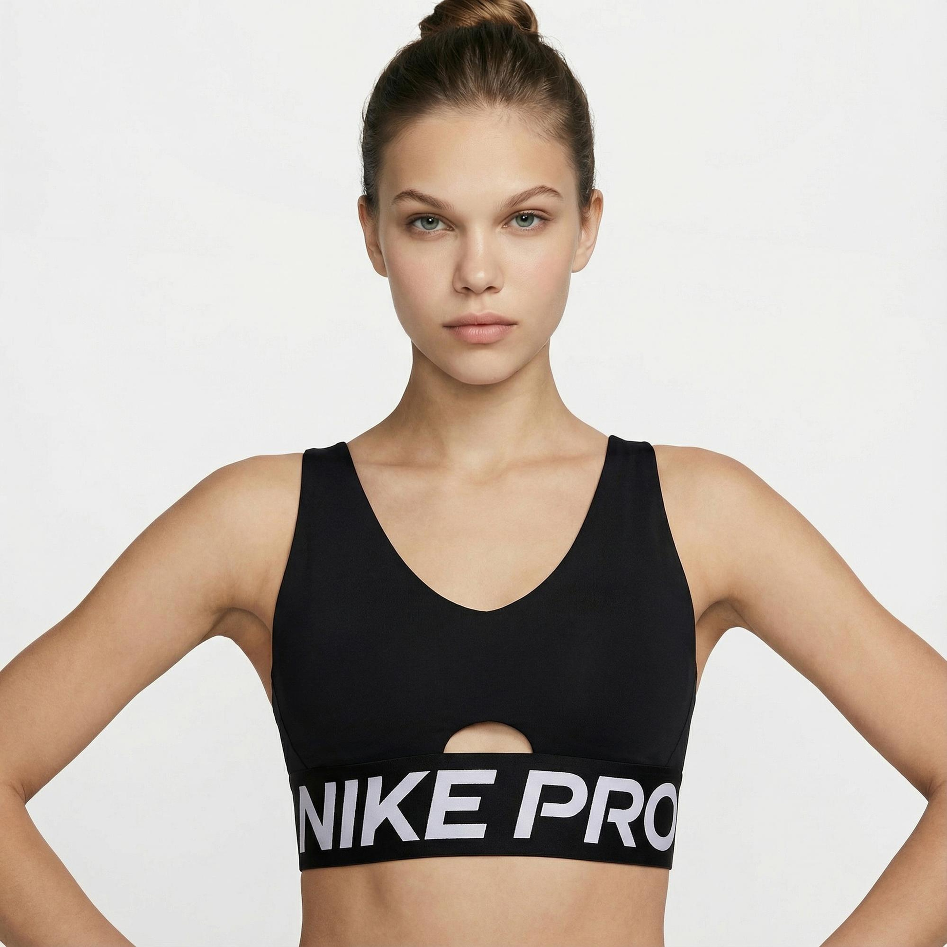 Nike Pro Indy Plunge Kadın Siyah Bra