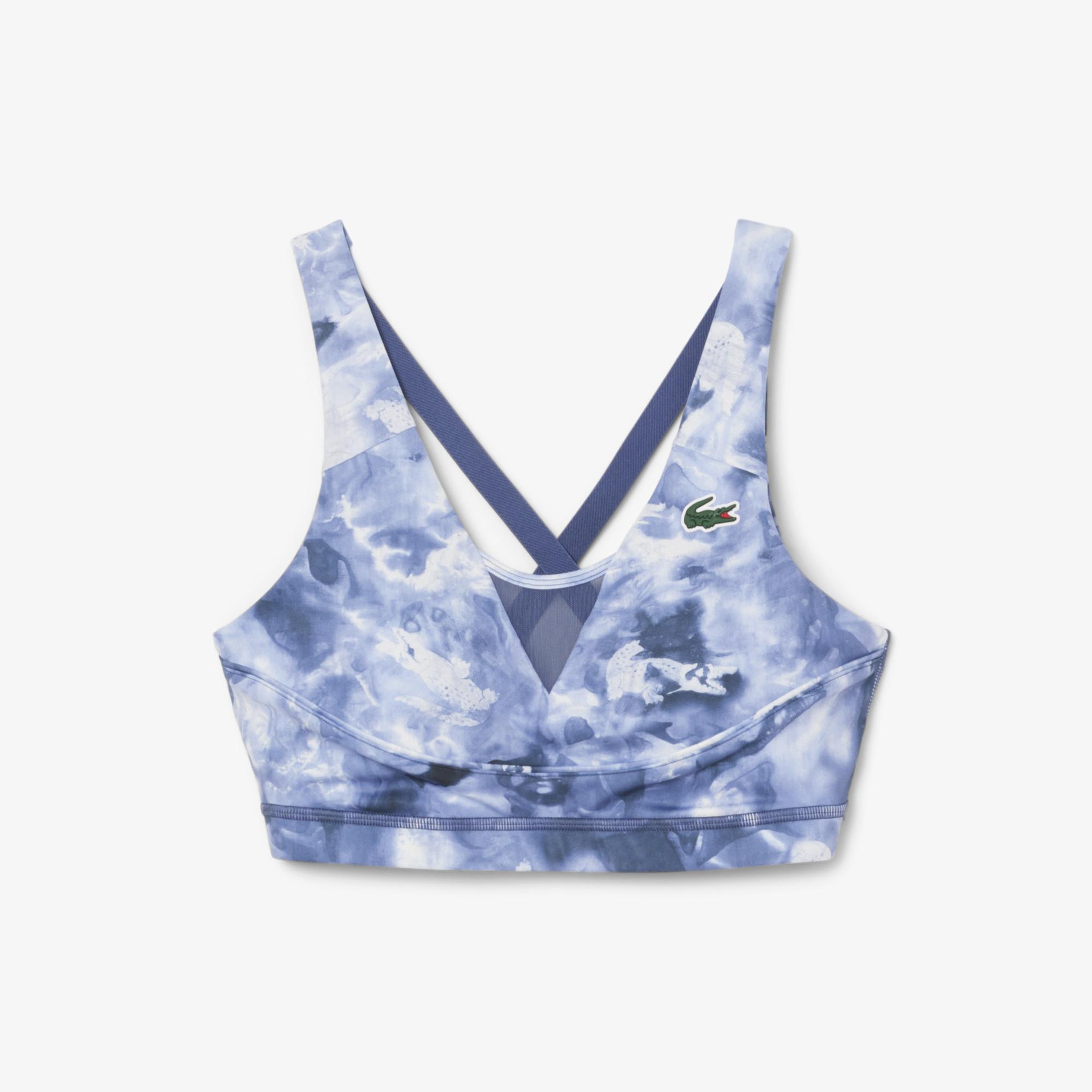 Lacoste Kadın Desenli Mavi Bra