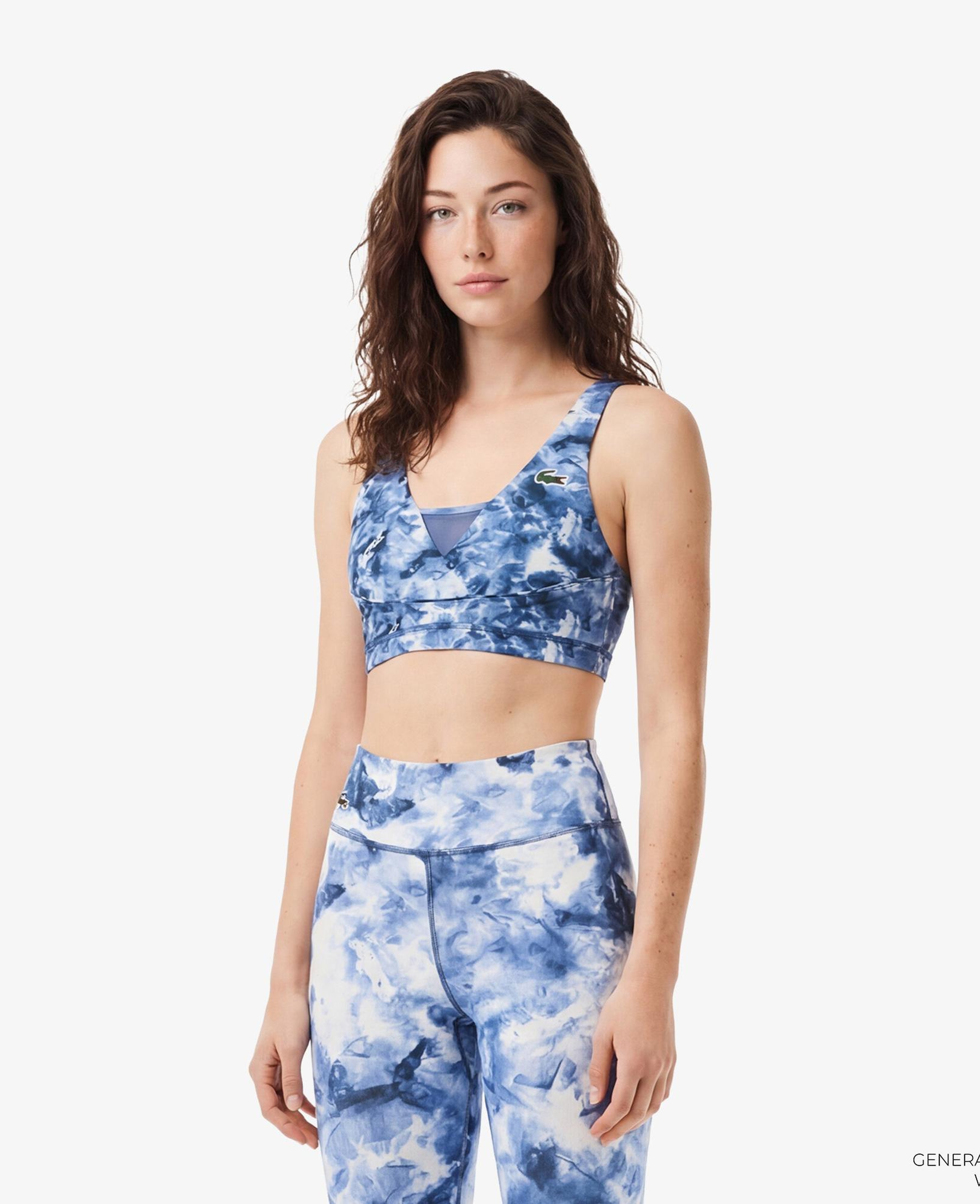 Lacoste Kadın Desenli Mavi Bra