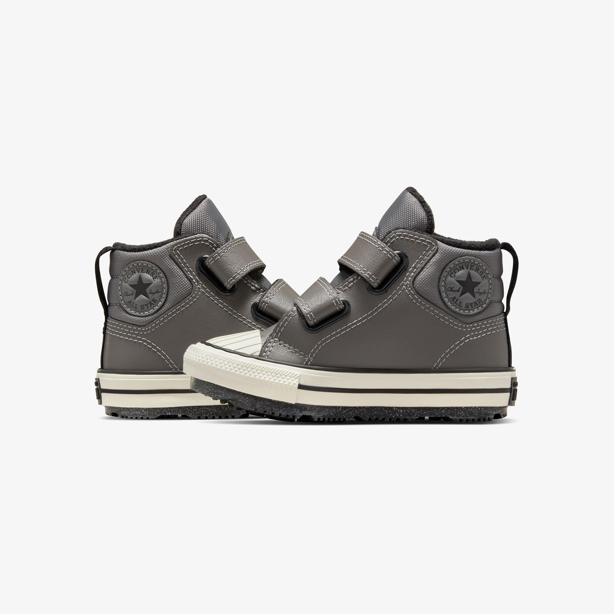 Converse Chuck Taylor All Star Berkshire Çocuk Gri Deri Bot