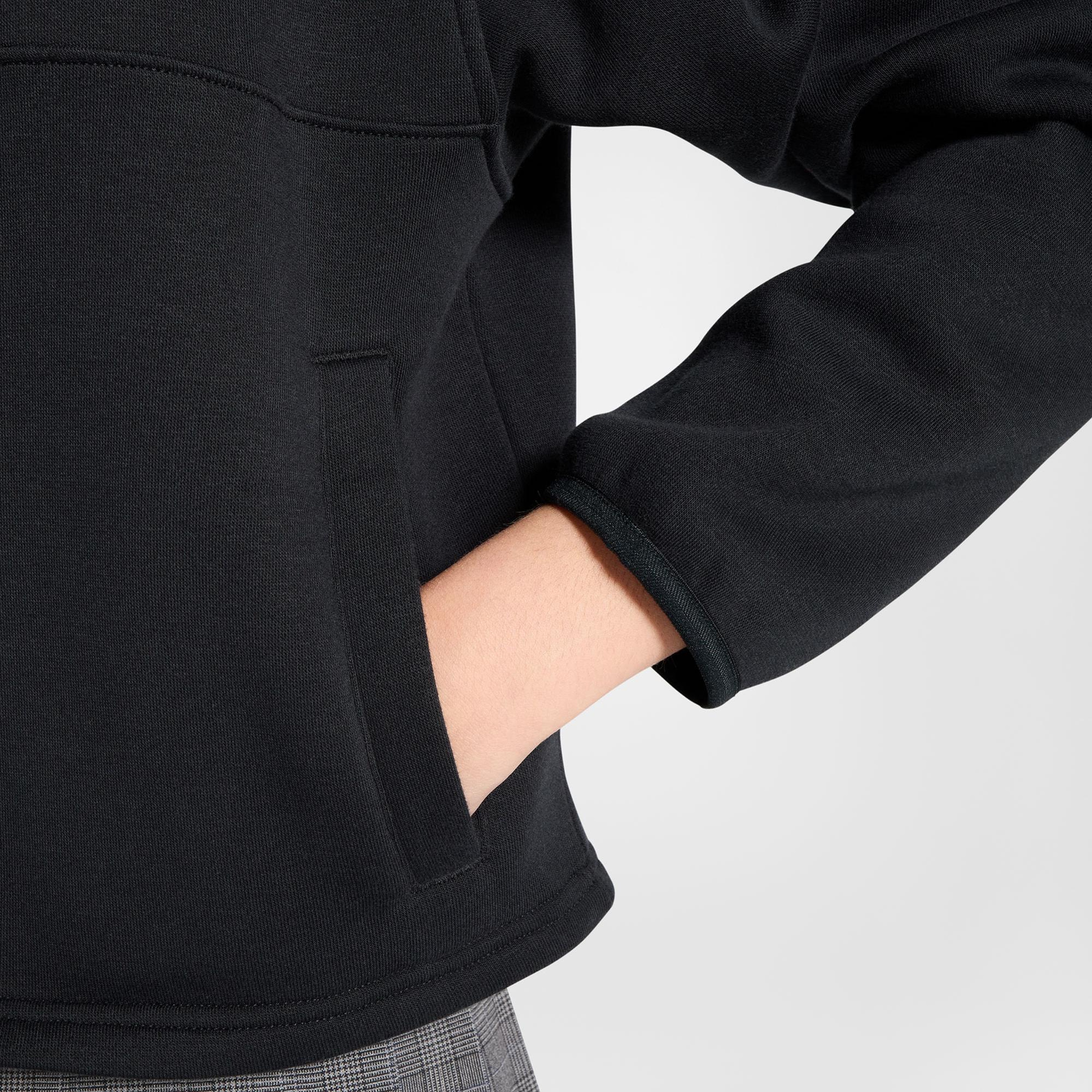 Converse Kadın Yarım Fermuarlı Siyah Sweatshirt