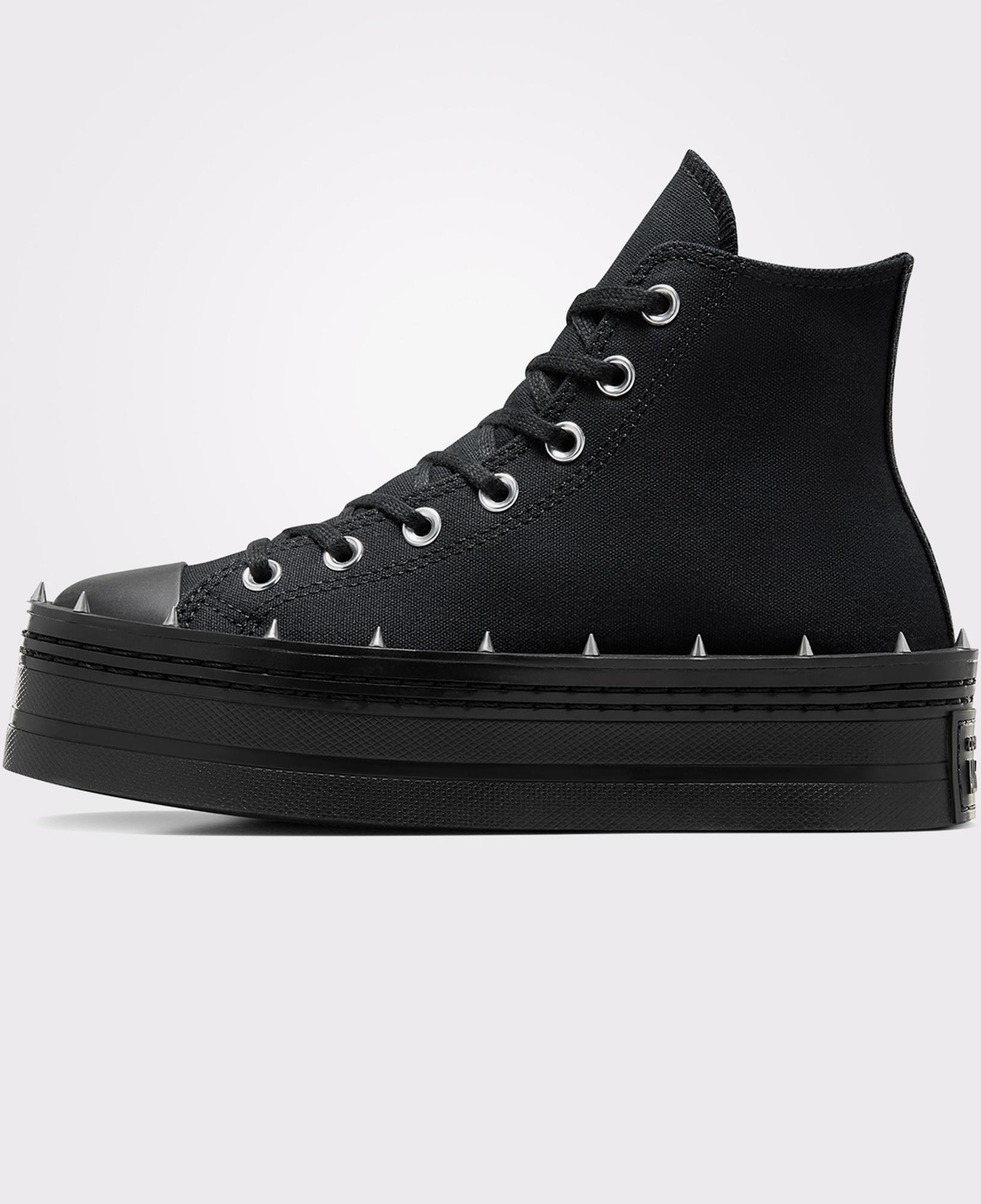 Converse Chuck Taylor All Star Modern Lift Platform Studded Kadın Siyah Sneaker