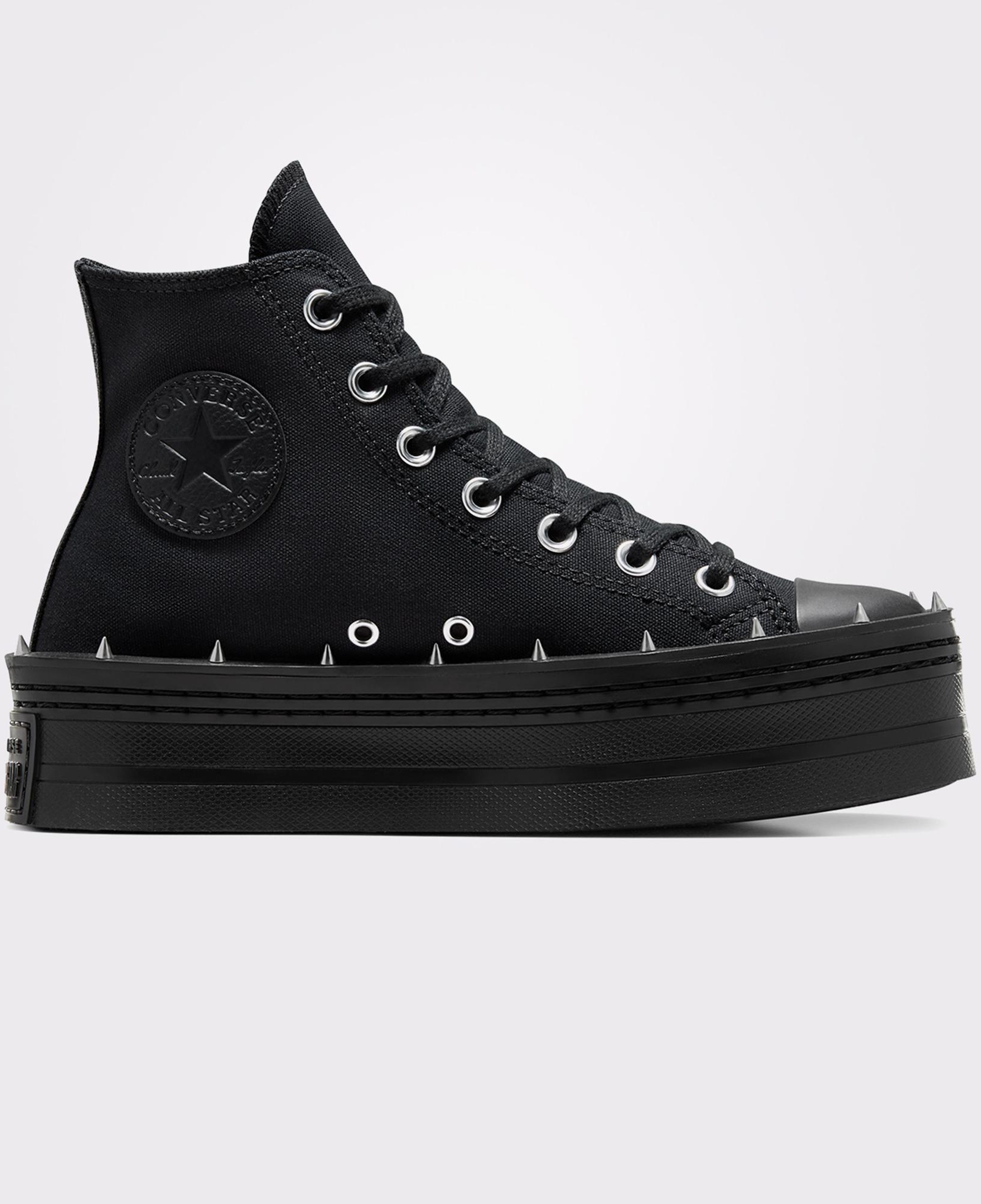Converse Chuck Taylor All Star Modern Lift Platform Studded Kadın Siyah Sneaker