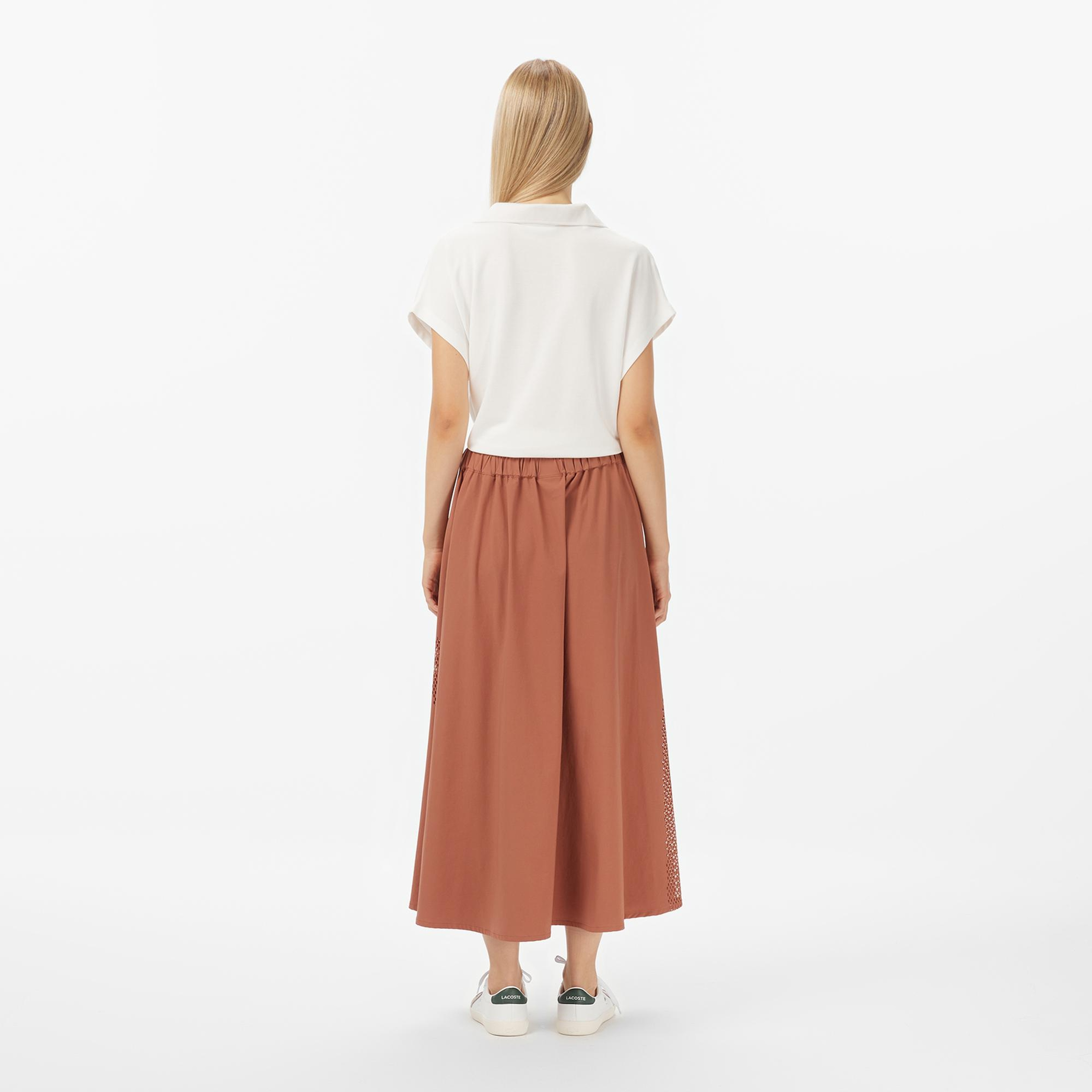 Lacoste Kadın Flare Fit Kahverengi Etek
