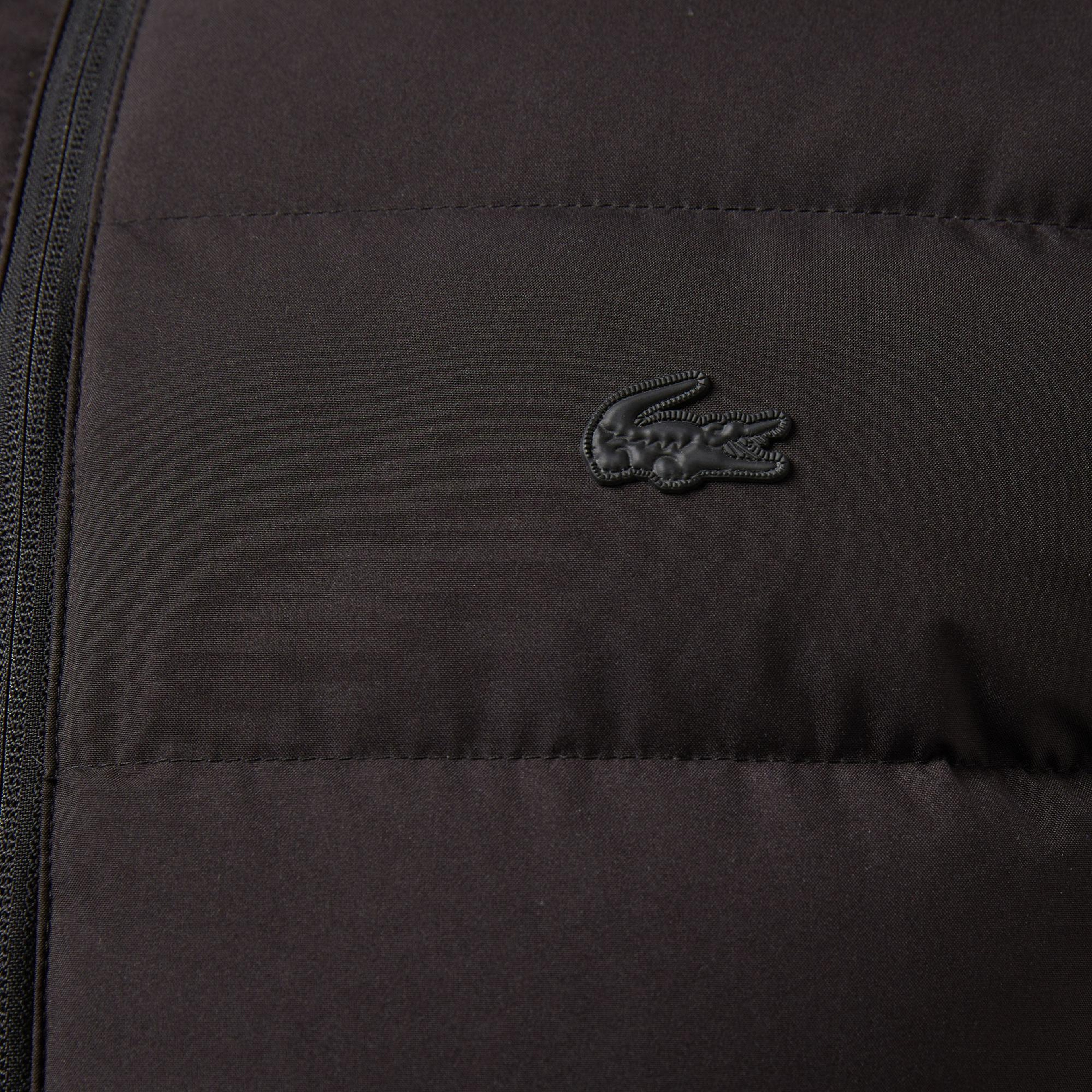 Lacoste Erkek Regular Fit Kapüşonlu Siyah Şişme Mont