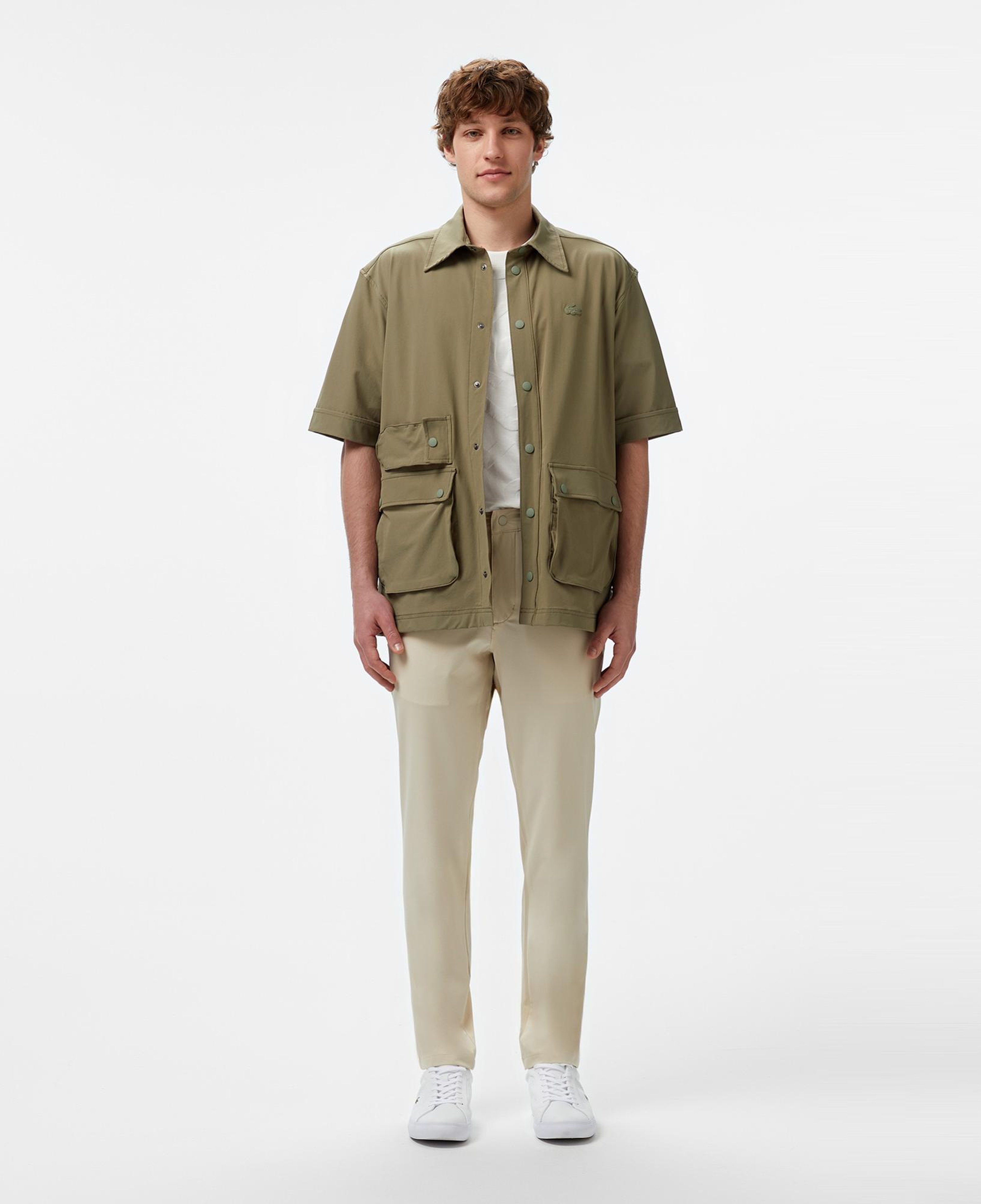 Lacoste Erkek Relaxed Fit Kısa Kollu Haki Gömlek