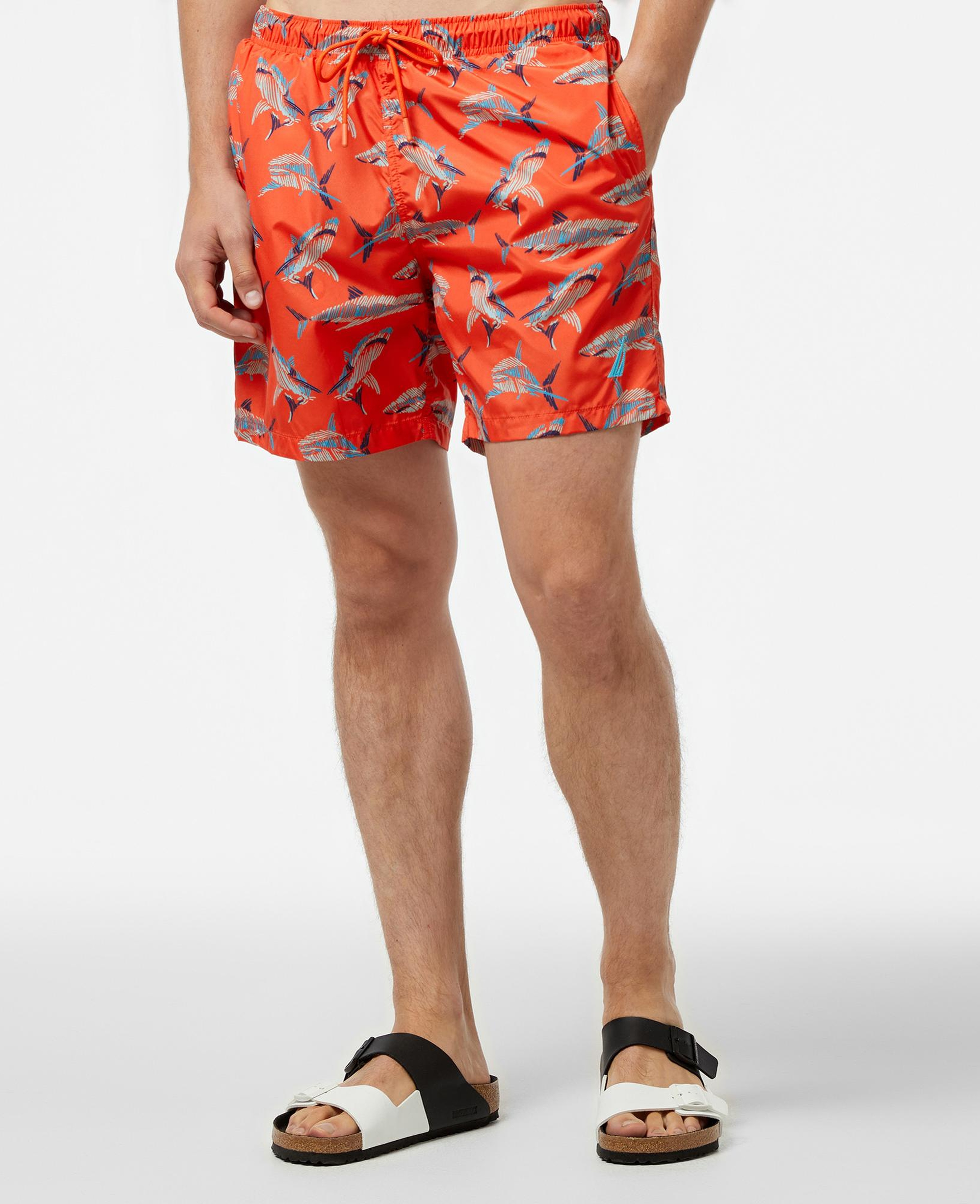 Nautica Erkek Turuncu Standart Fit Deniz Şortu