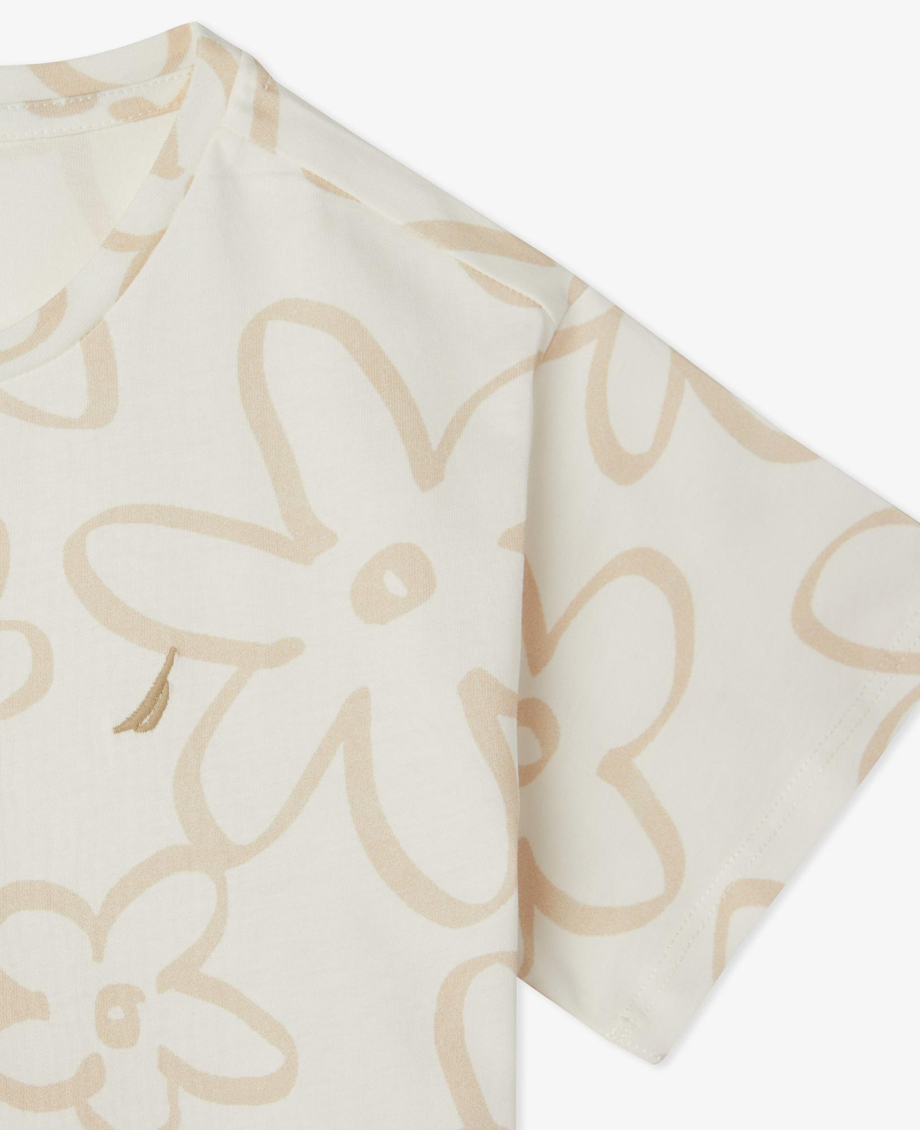 Nautica Kız Çocuk Beyaz Regular Fit Baskılı T-Shirt